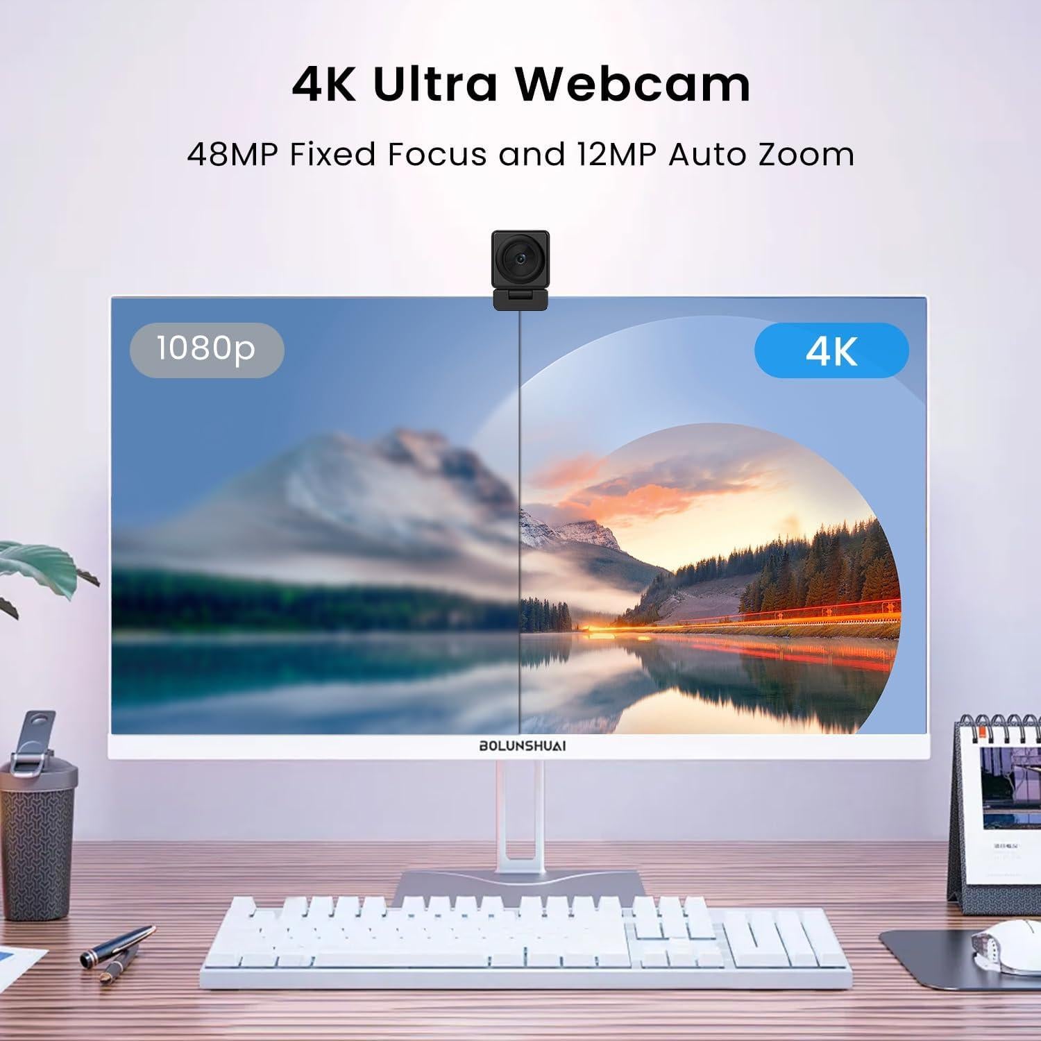 Webcam CIRICO UltraCam L43C 4K 48MP con Auto Zoom y Micrófono