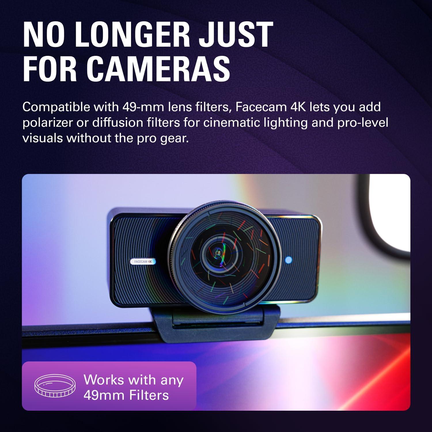 Webcam 4K Elgato Facecam 4K60 - Ultra HD, USB-C, HDR