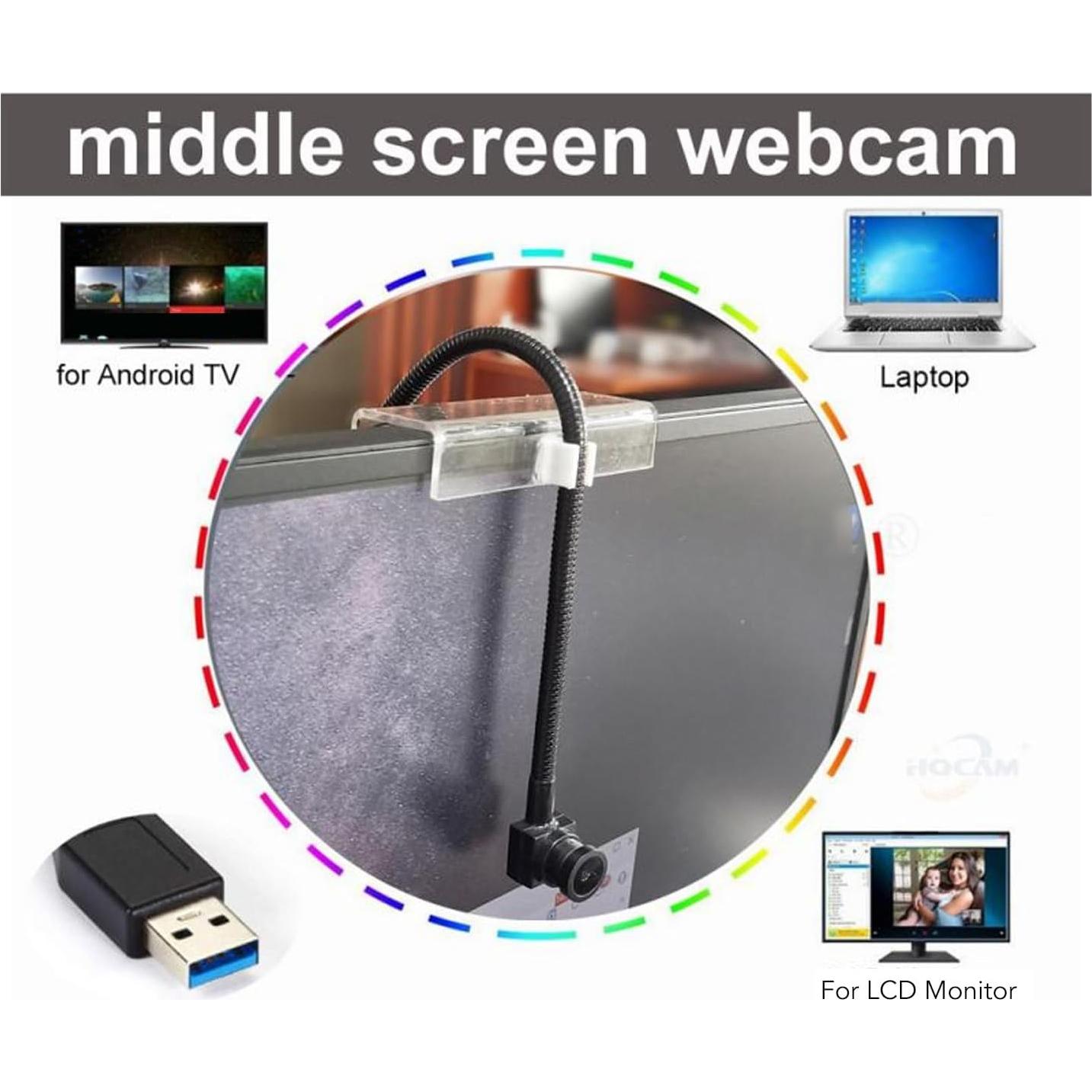 Webcam 1080P Jiawu con Micrófono Integrado y Enfoque Ajustable