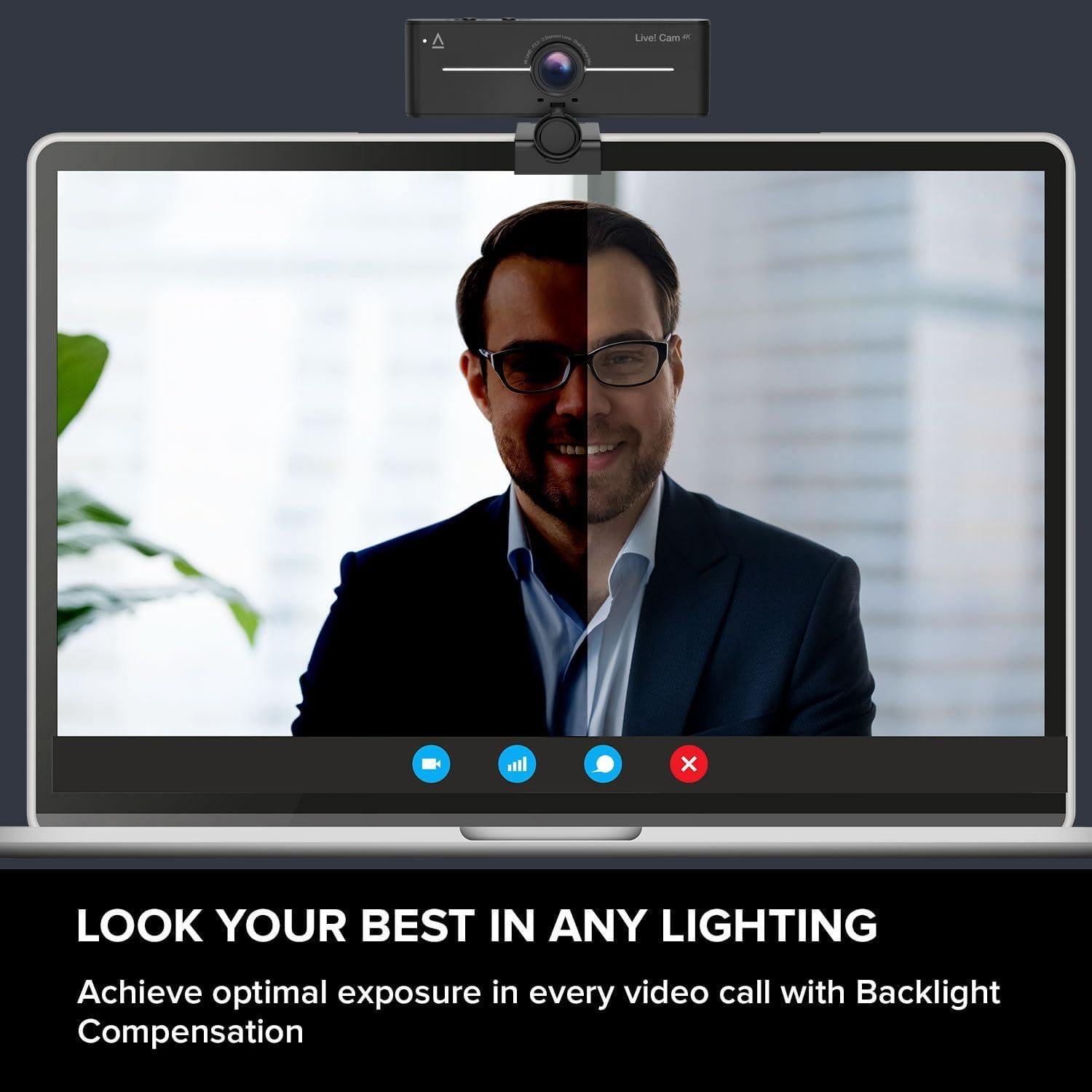 Webcam 4K UHD Creative Live! Cam con Lente Gran Angular 95°