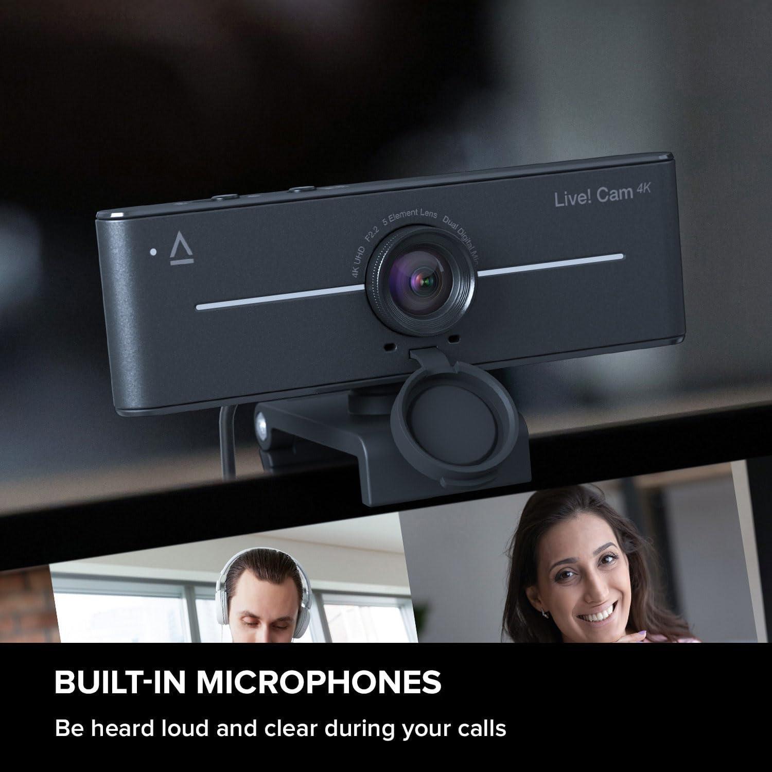 Webcam 4K UHD Creative Live! Cam con Lente Gran Angular 95°
