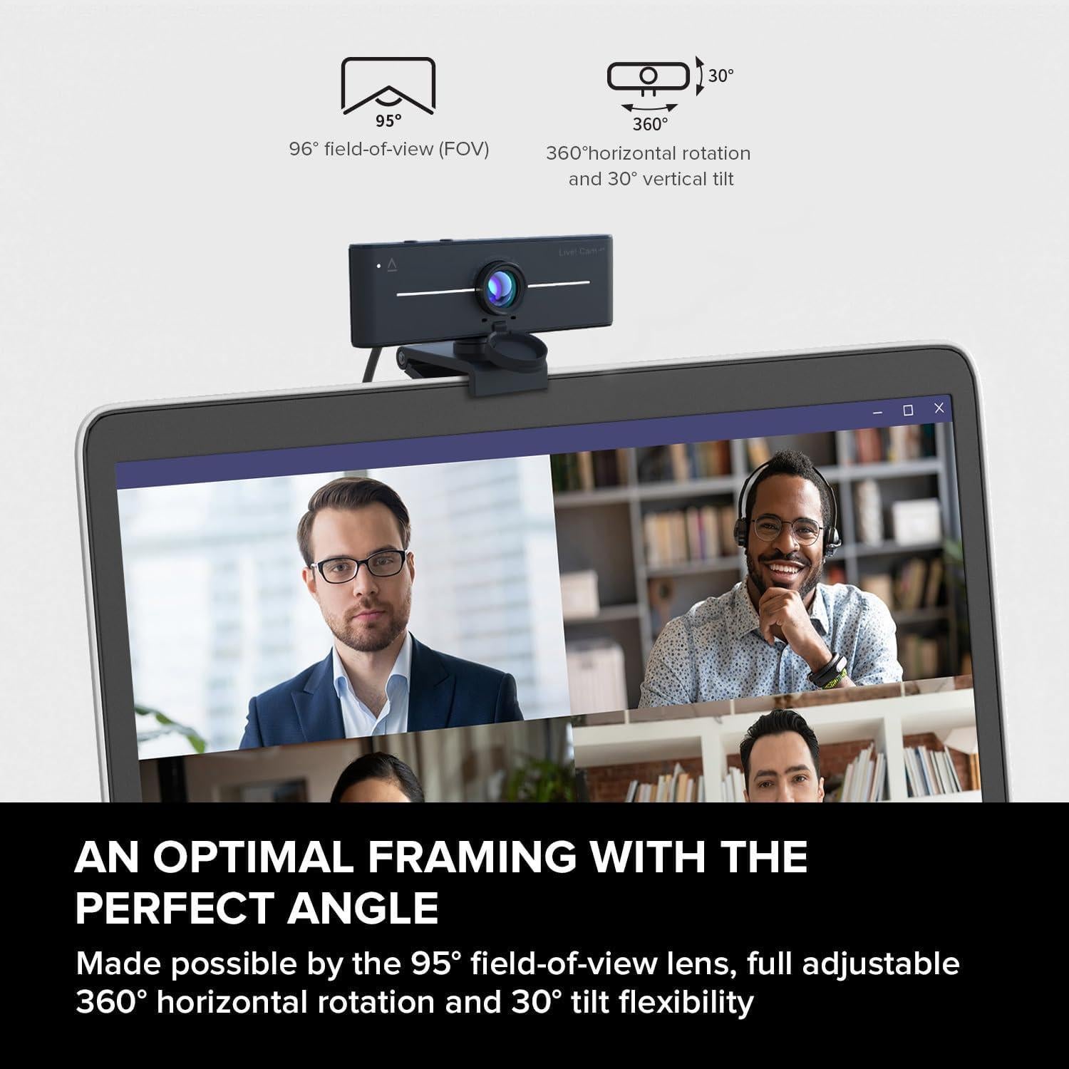 Webcam 4K UHD Creative Live! Cam con Lente Gran Angular 95°