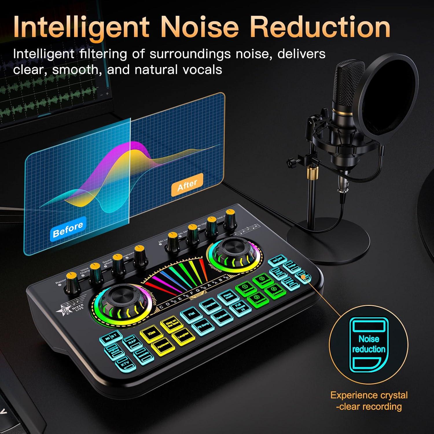 Kit de Podcast X3-BM700S con Mezclador y Micrófono 3.5mm