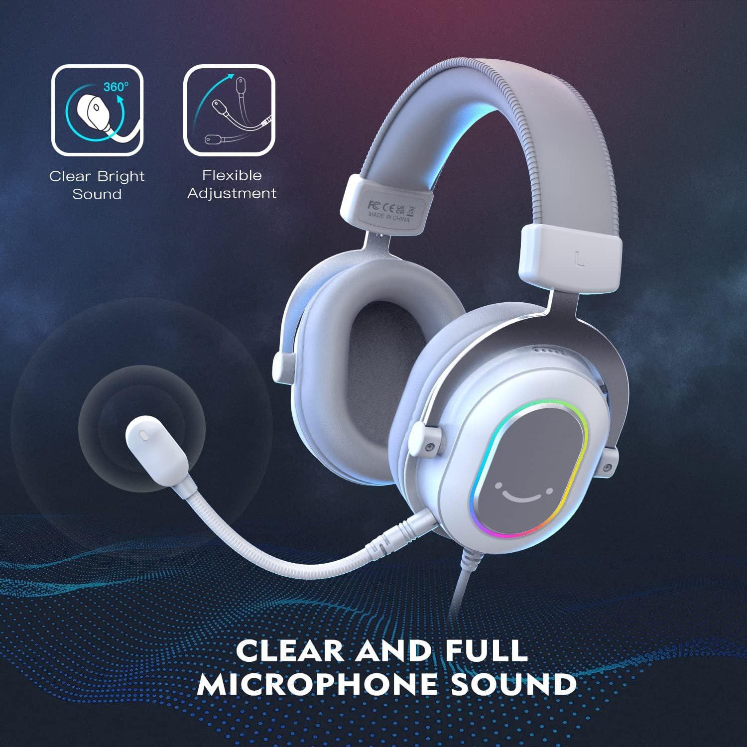Auriculares Gaming FIFINE con Micrófono USB RGB 7.1 para PC/PS4/PS5