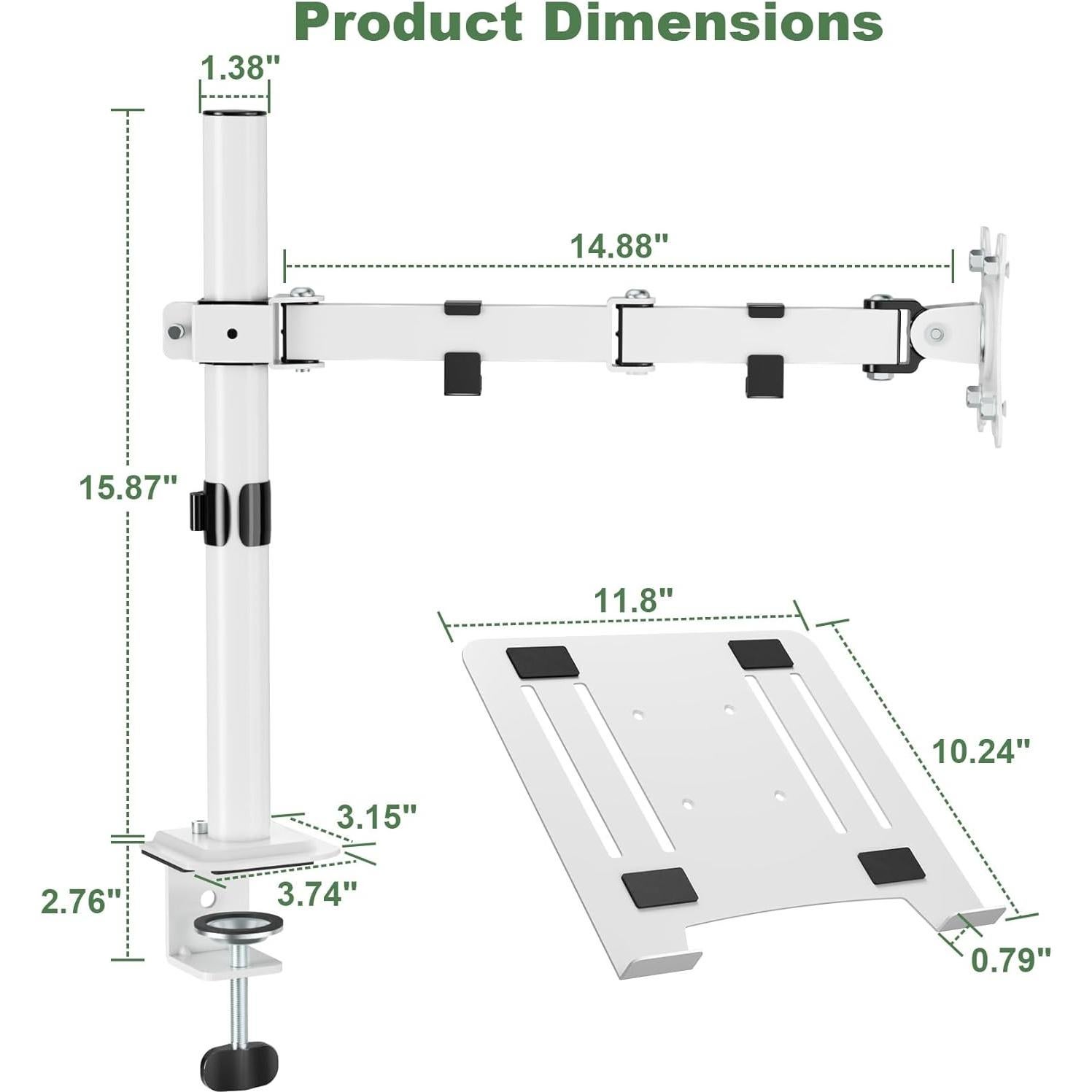 Soporte de Escritorio para Laptop UPGRAVITY Blanco Ajustable