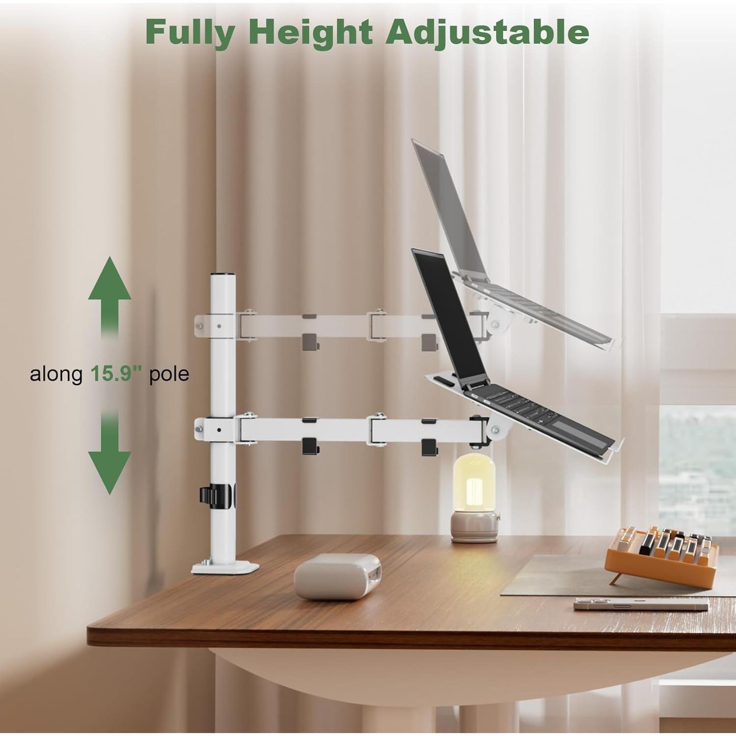 Soporte de Escritorio para Laptop UPGRAVITY Blanco Ajustable