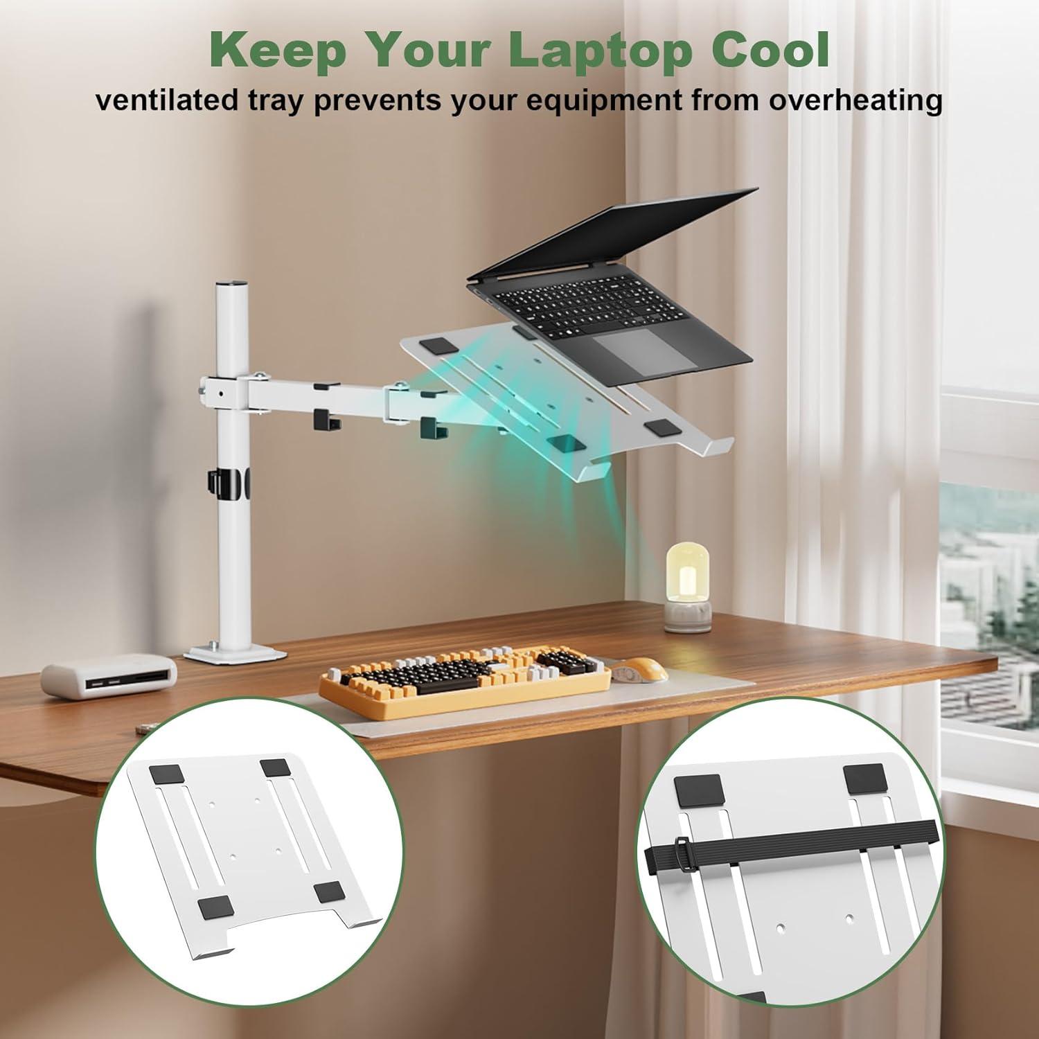 Soporte de Escritorio para Laptop UPGRAVITY Blanco Ajustable