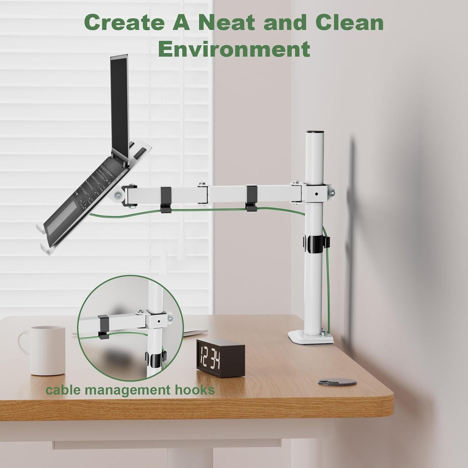 Soporte de Escritorio para Laptop UPGRAVITY Blanco Ajustable