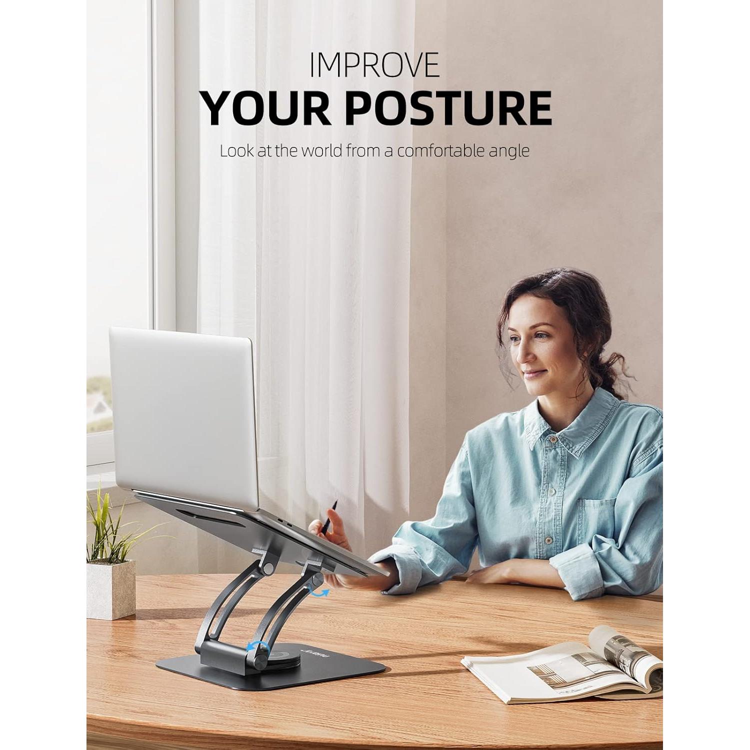 Soporte para Laptop Nulaxy C1-EXPRO 360° Rotativo Ergonómico