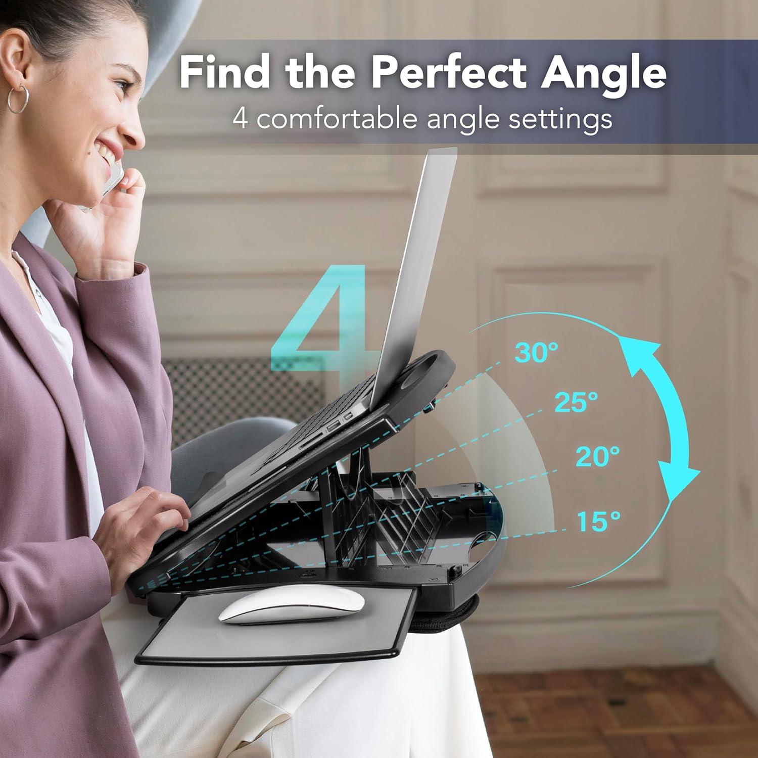 Escritorio Portátil EHO Ajustable con Cojín y Soporte para Teléfono