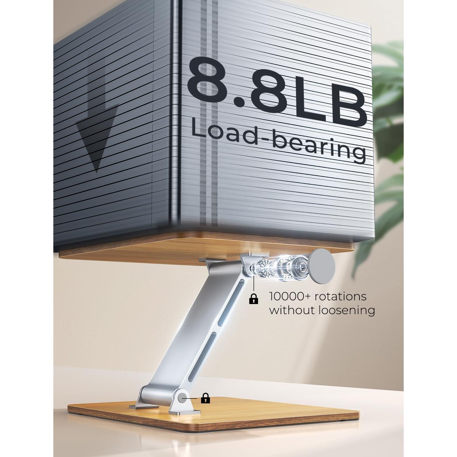 Soporte Ergonómico para Laptop Niweya de Madera y Aluminio 10-16"