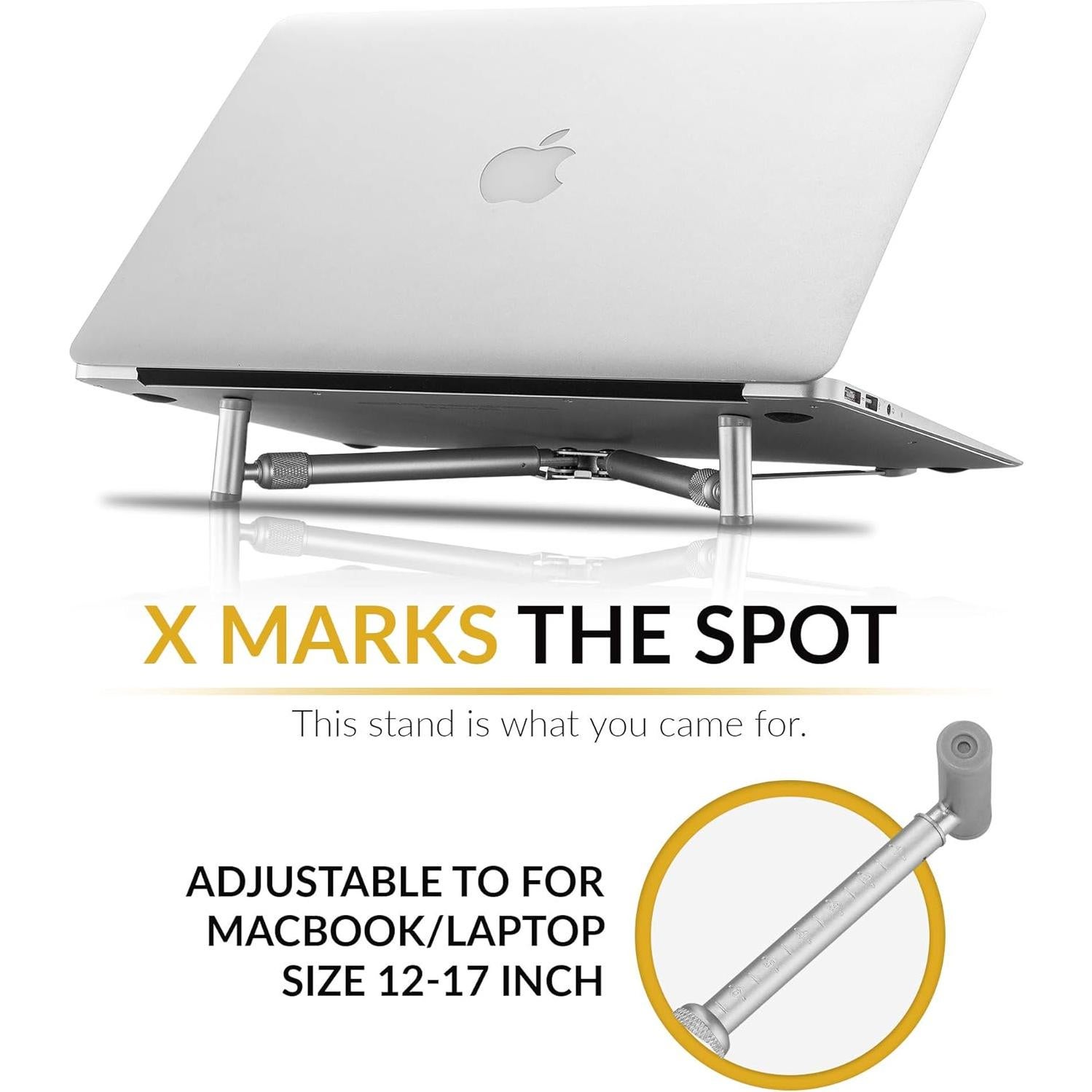 Soporte para Laptop Steklo X-Stand Ajustable Aluminio 12-17"