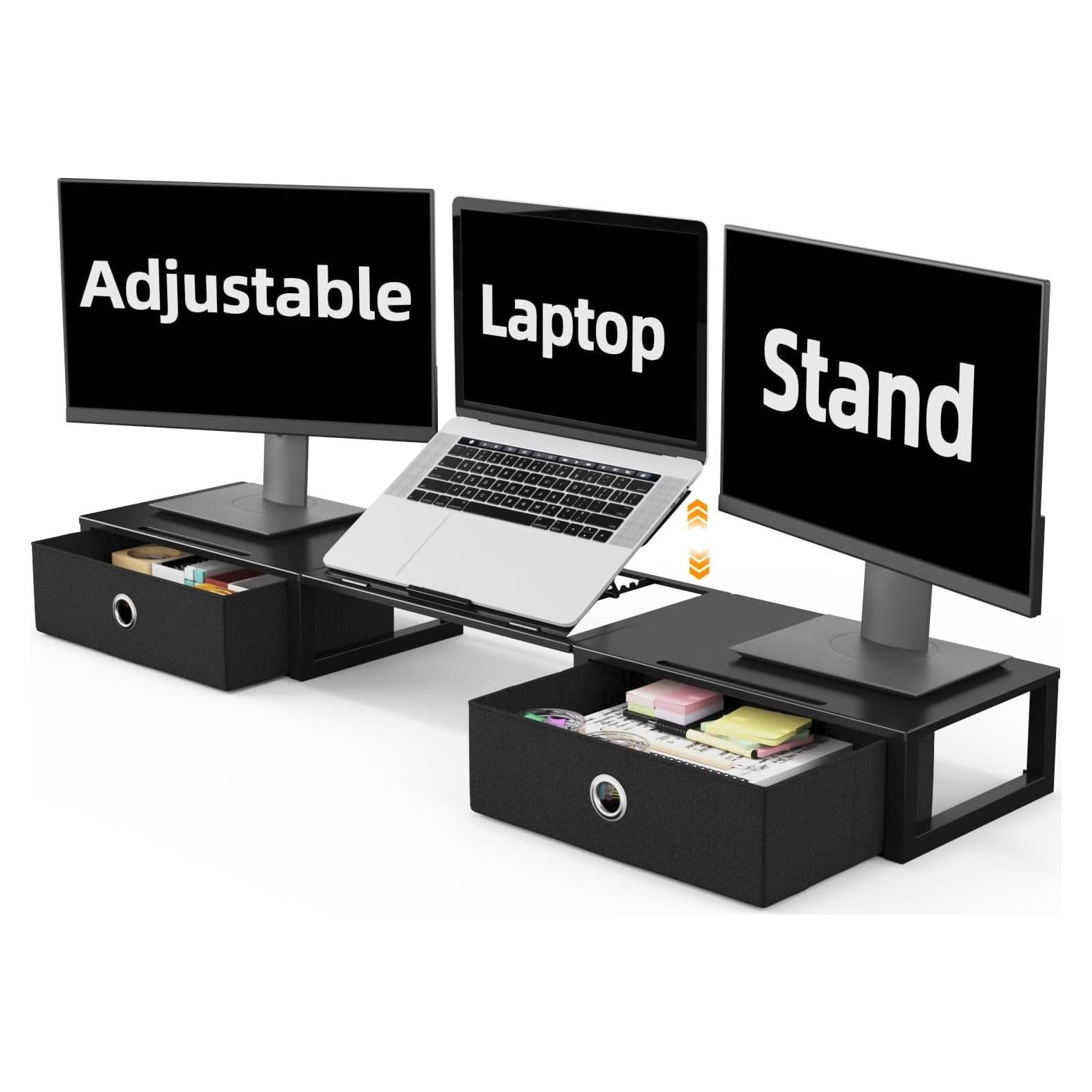 Soporte para Monitor WESTREE Ajustable con Cajones 5 Niveles