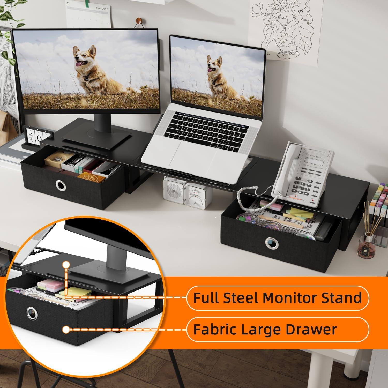 Soporte para Monitor WESTREE Ajustable con Cajones 5 Niveles