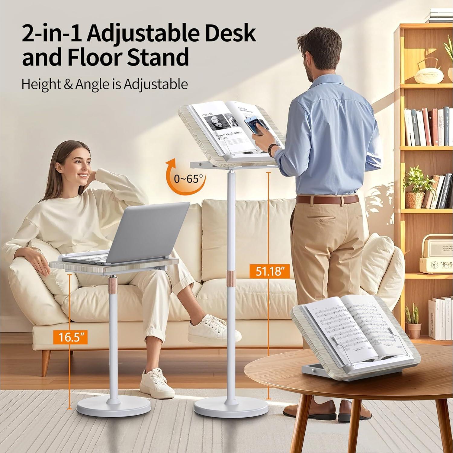 Soporte de Piso y Escritorio 2 en 1 NAMON Ajustable 41.91 a 129.54 cm