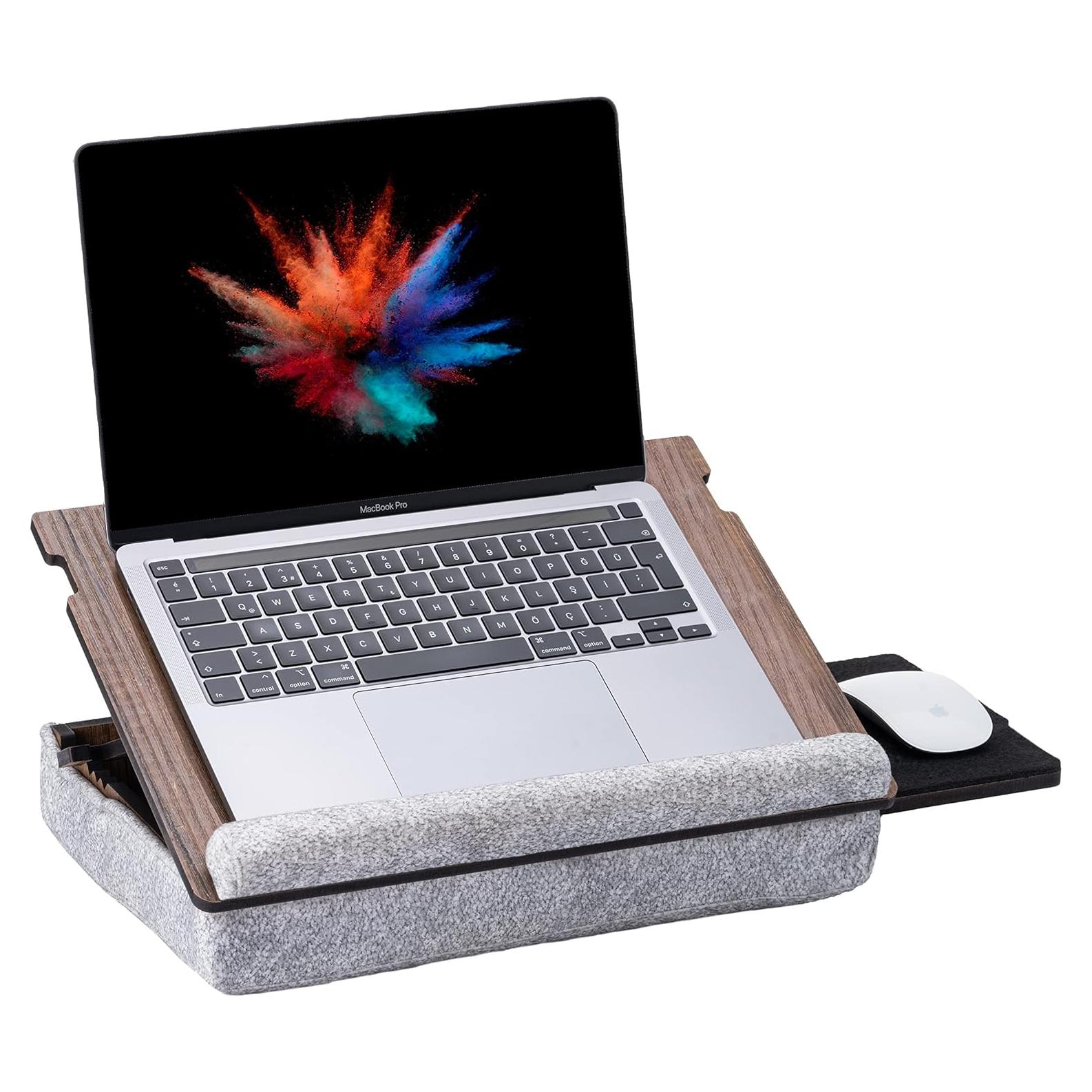 Bandeja para Laptop Ajustable Vigo Wood Nuez 37x27cm