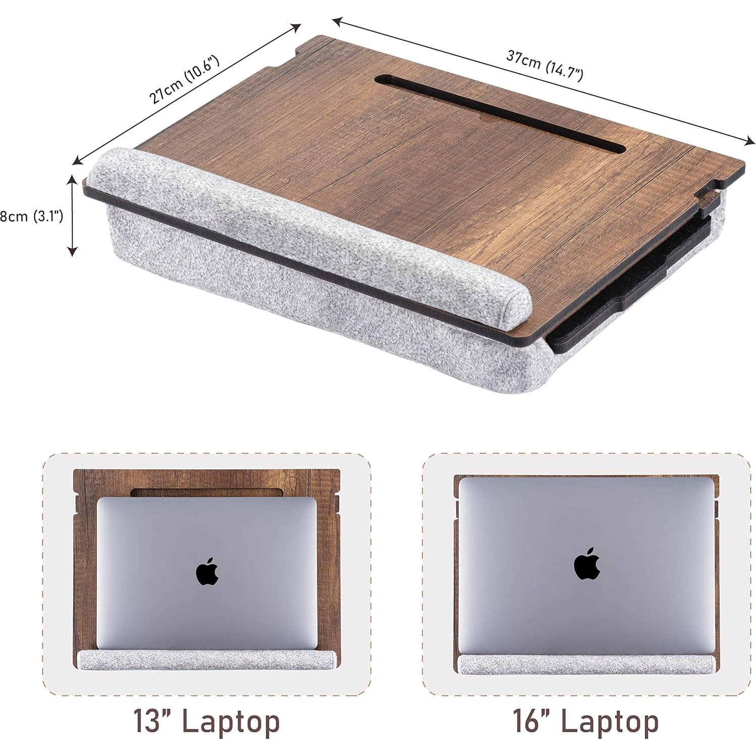 Bandeja para Laptop Ajustable Vigo Wood Nuez 37x27cm