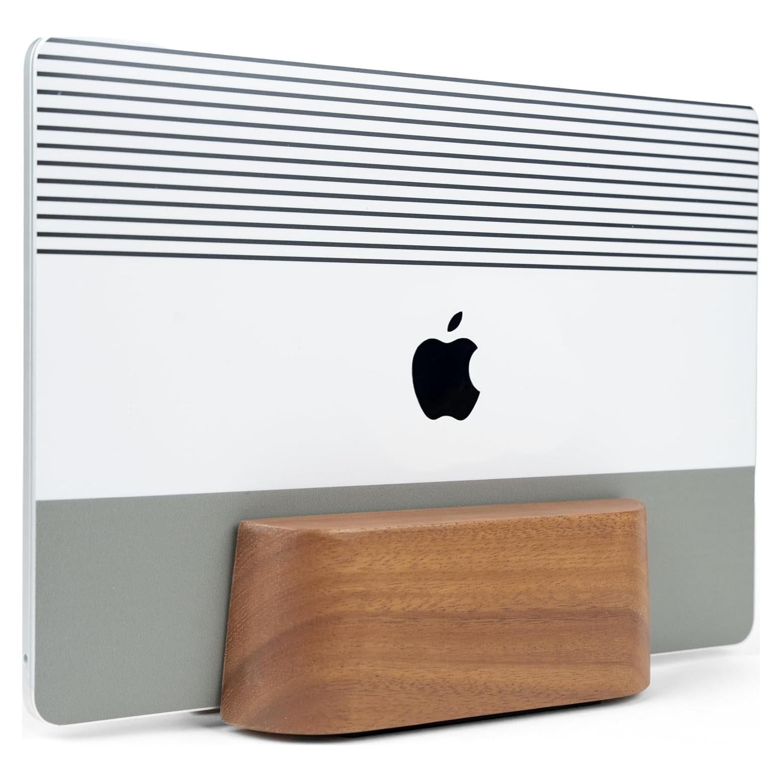 Soporte Vertical Ajustable para Laptop COREMINDED Nuez Sólida