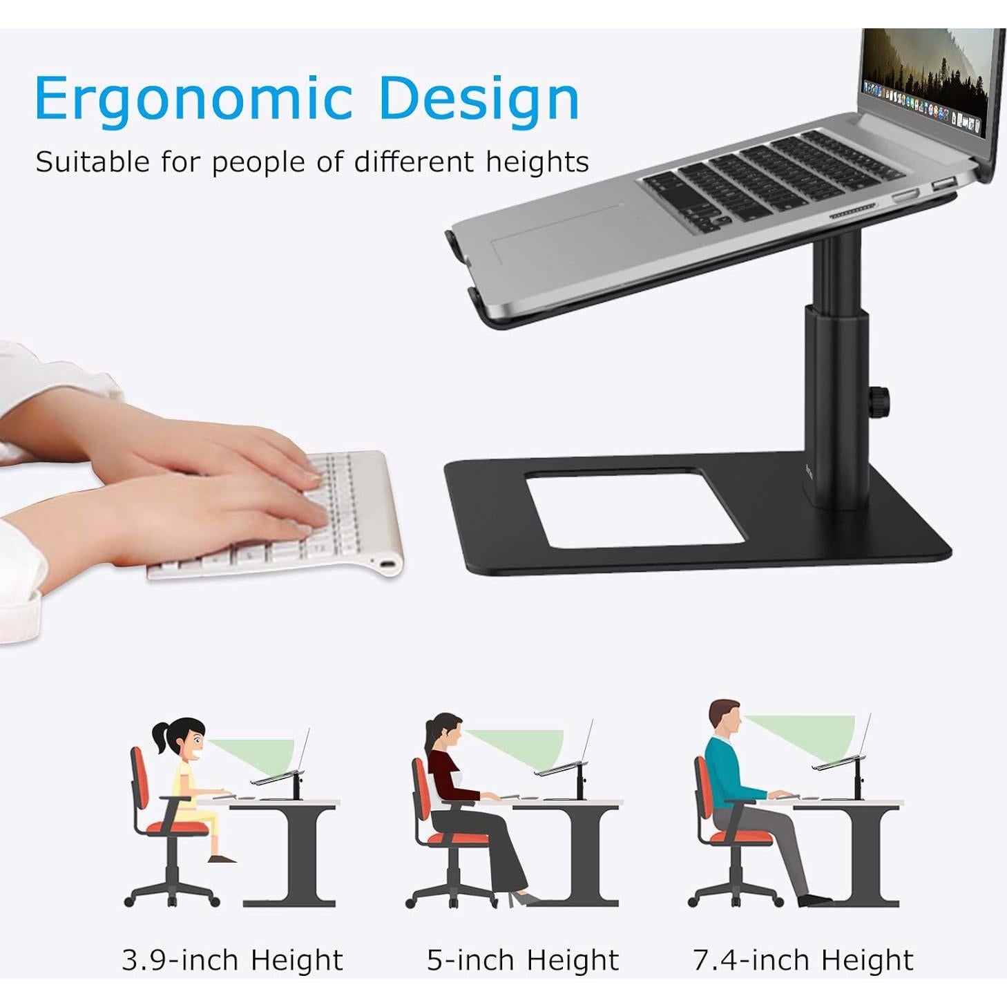 Soporte para Laptop BoYata M6 Negro Ajustable 9.9-18.8 cm