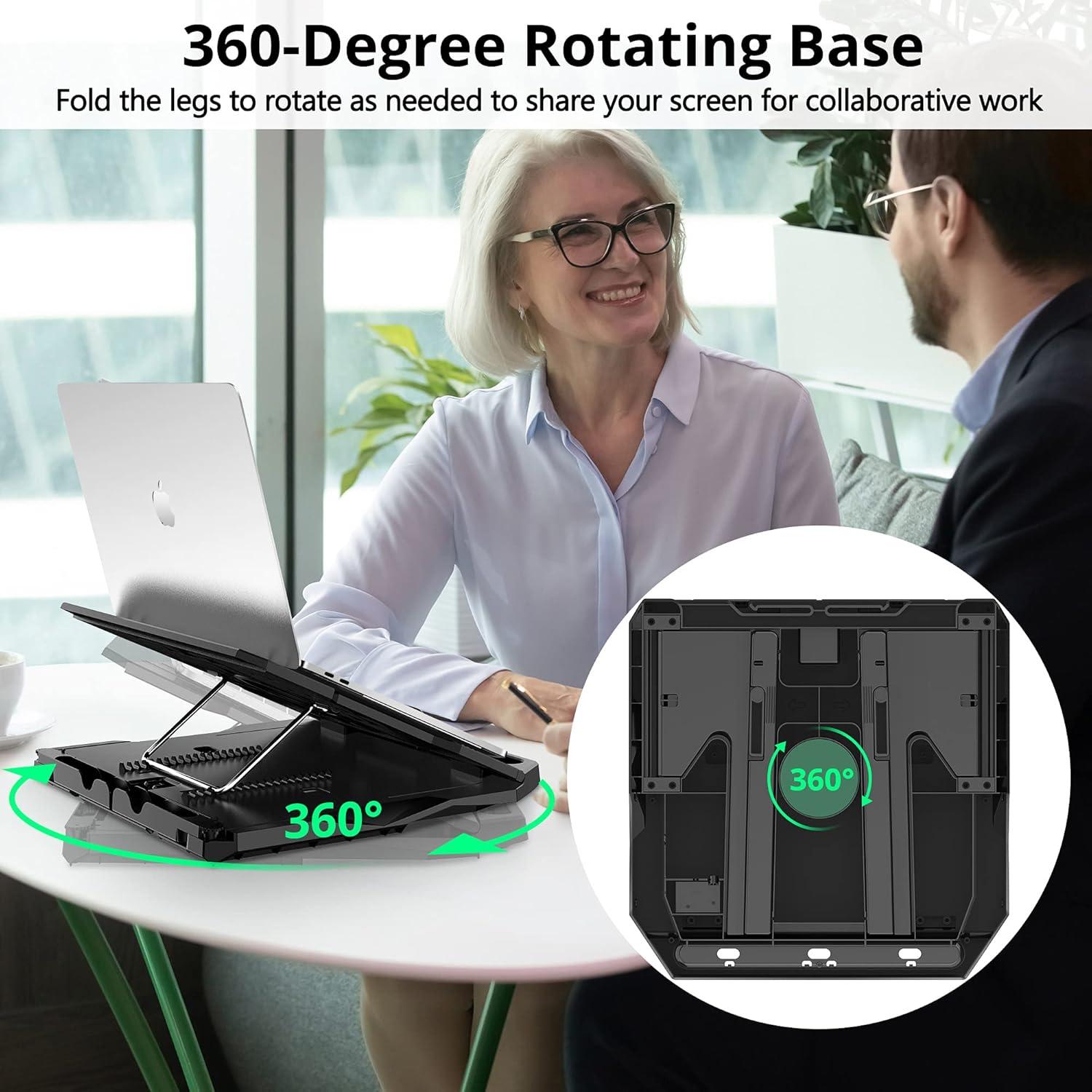 Soporte para Laptop AboveTEK Ajustable 20 Ángulos 10-17" Negro