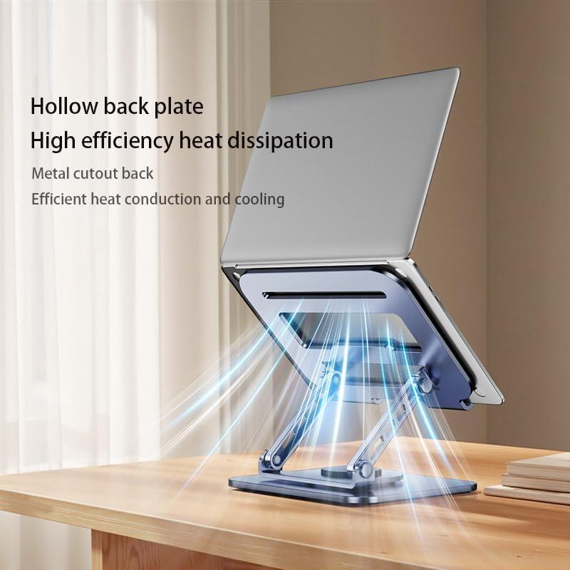 Soporte Ajustable para Laptop 21" Carbono Refinado Plata