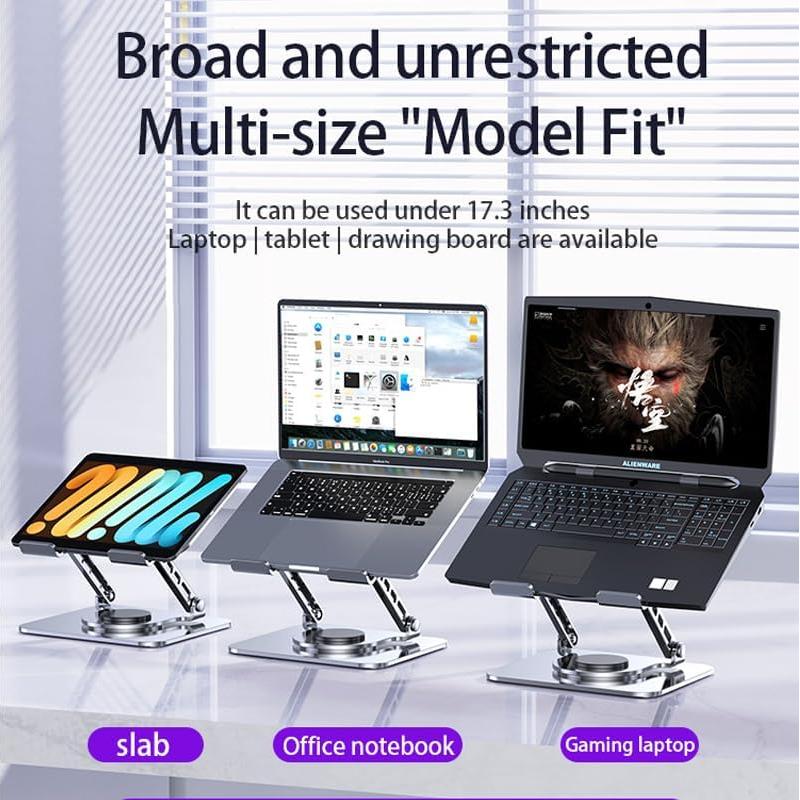 Soporte Ajustable para Laptop 21" Carbono Refinado Plata