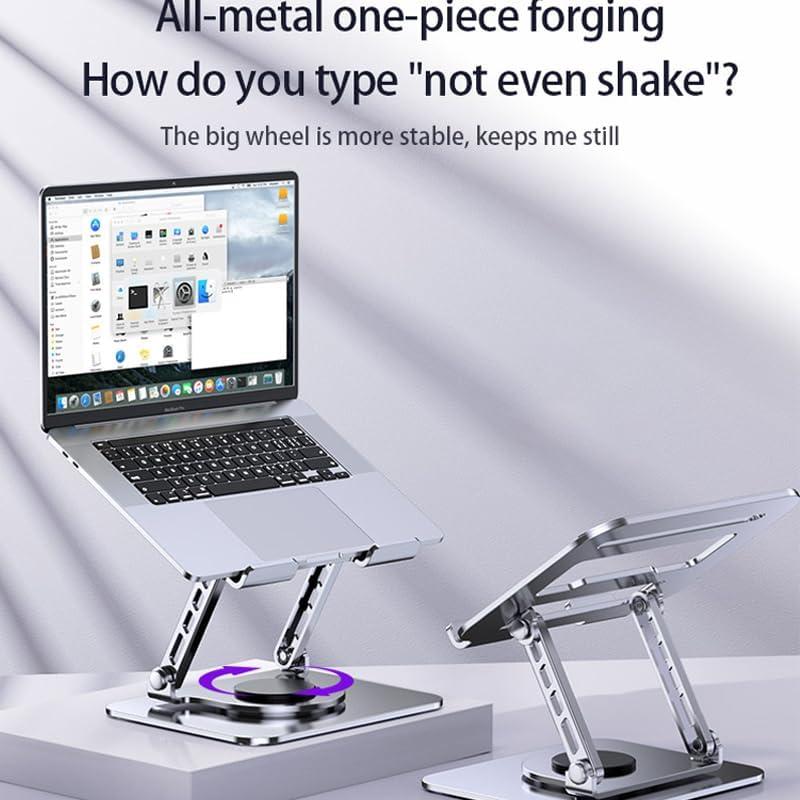 Soporte Ajustable para Laptop 21" Carbono Refinado Plata