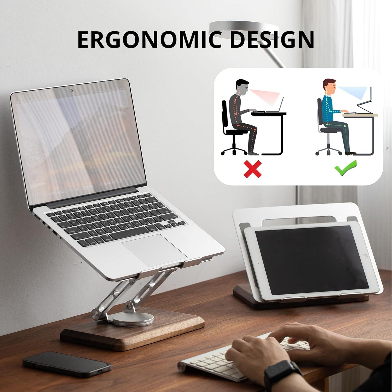 Soporte de Madera Muso Wood para Laptop 10-17.3" Ajustable