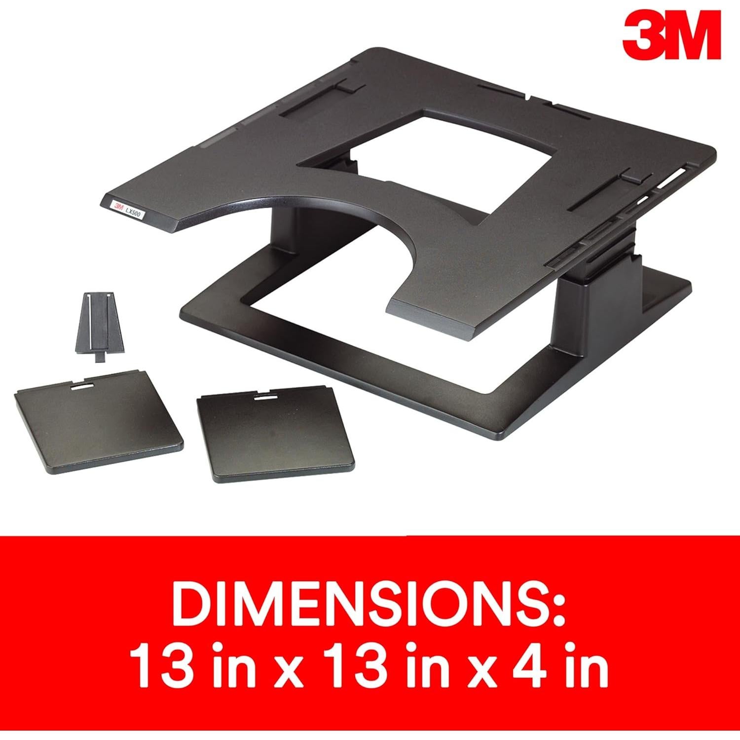 Soporte de Laptop Ajustable 3M LX500, Altura Ergonométrica 10-15 cm