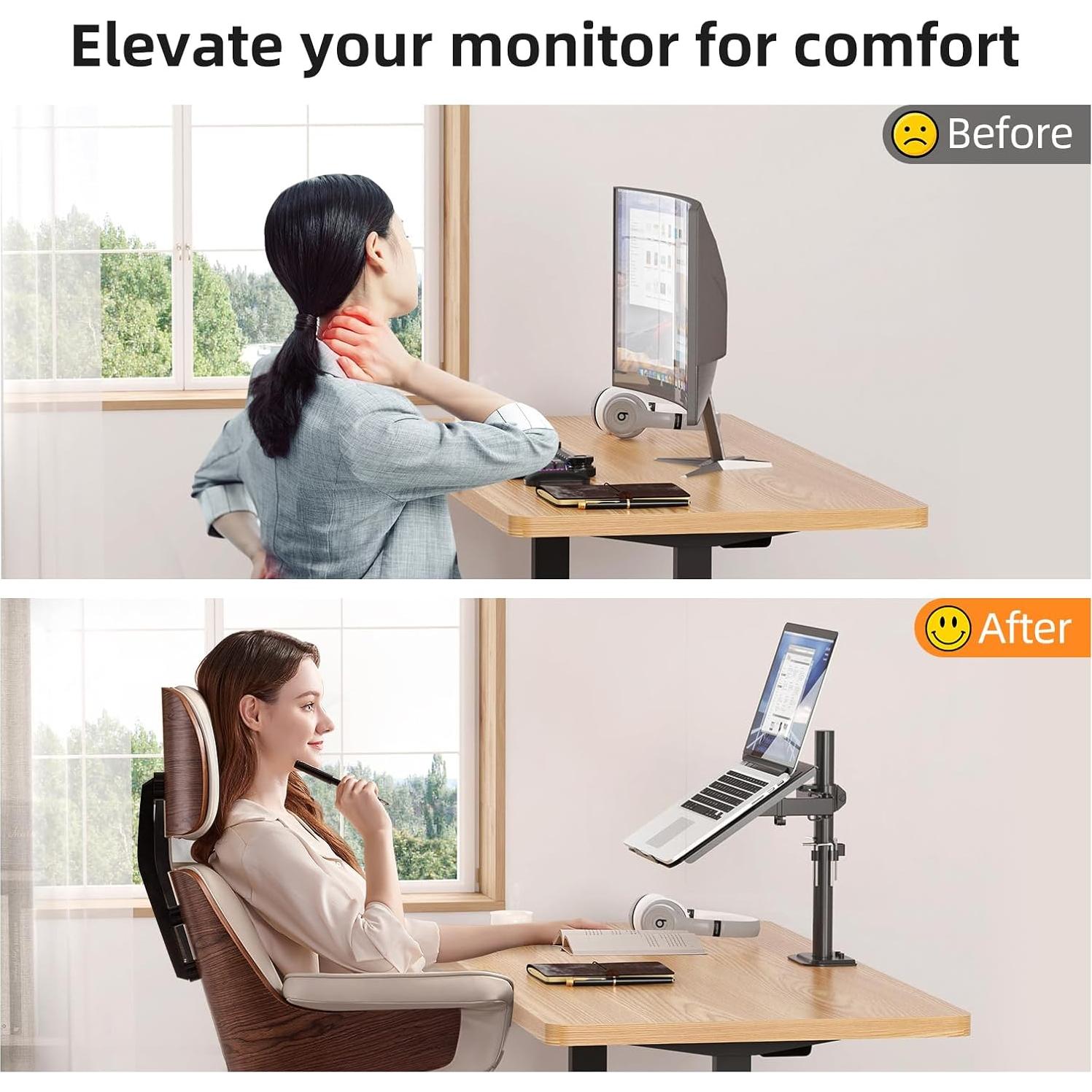 Soporte de Escritorio para Laptop Suptek MD6421TP004 Ajustable 10kg