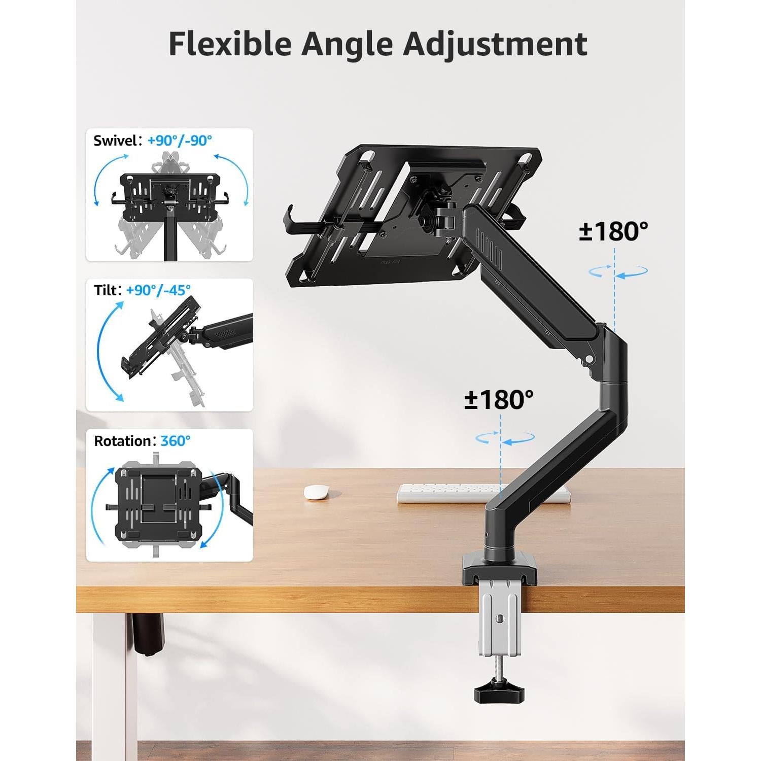 Soporte para Laptop MOUNTUP con Brazo Ajustable 2-en-1