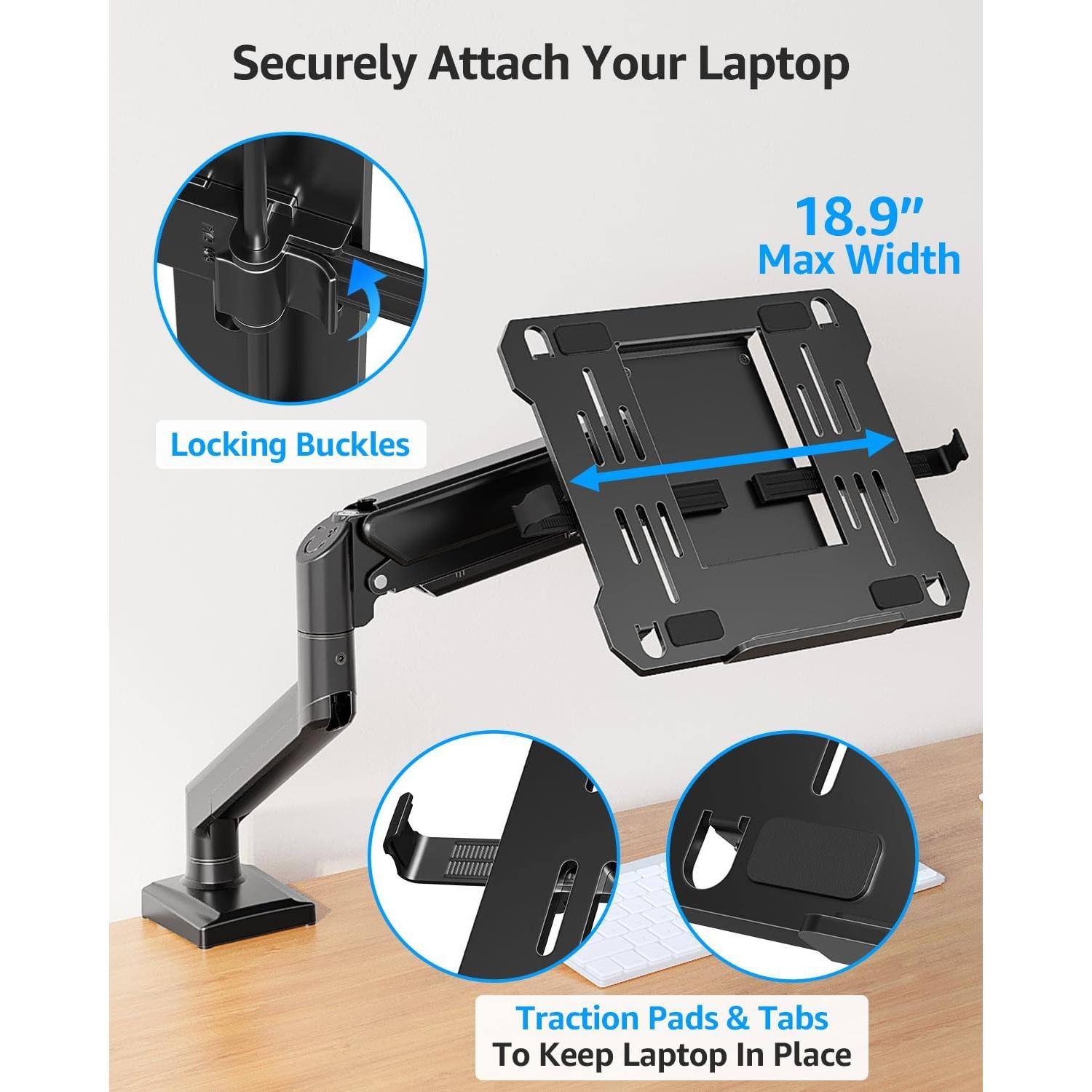 Soporte para Laptop MOUNTUP con Brazo Ajustable 2-en-1