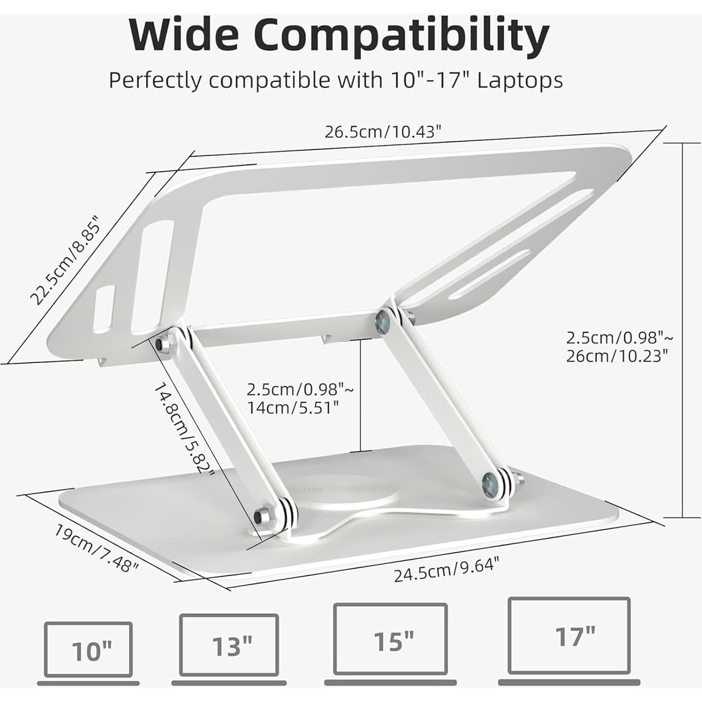 Soporte para Laptop Ajustable Suptek 11-17" Plegable 360°