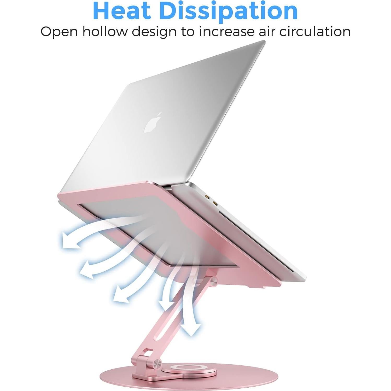 Soporte Giratorio para Portátil Epherie Rosa 10-17" Ajustable