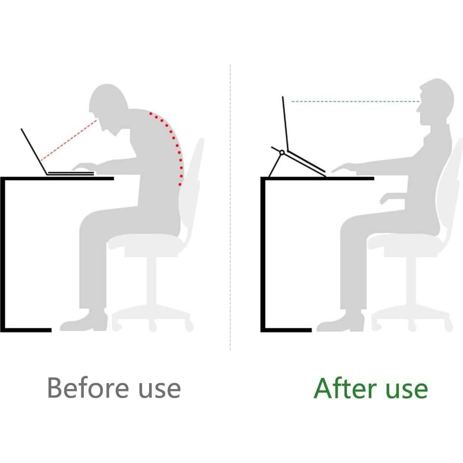 Soporte Plegable para Laptop Jiaguo Ajustable hasta 43 cm Negro