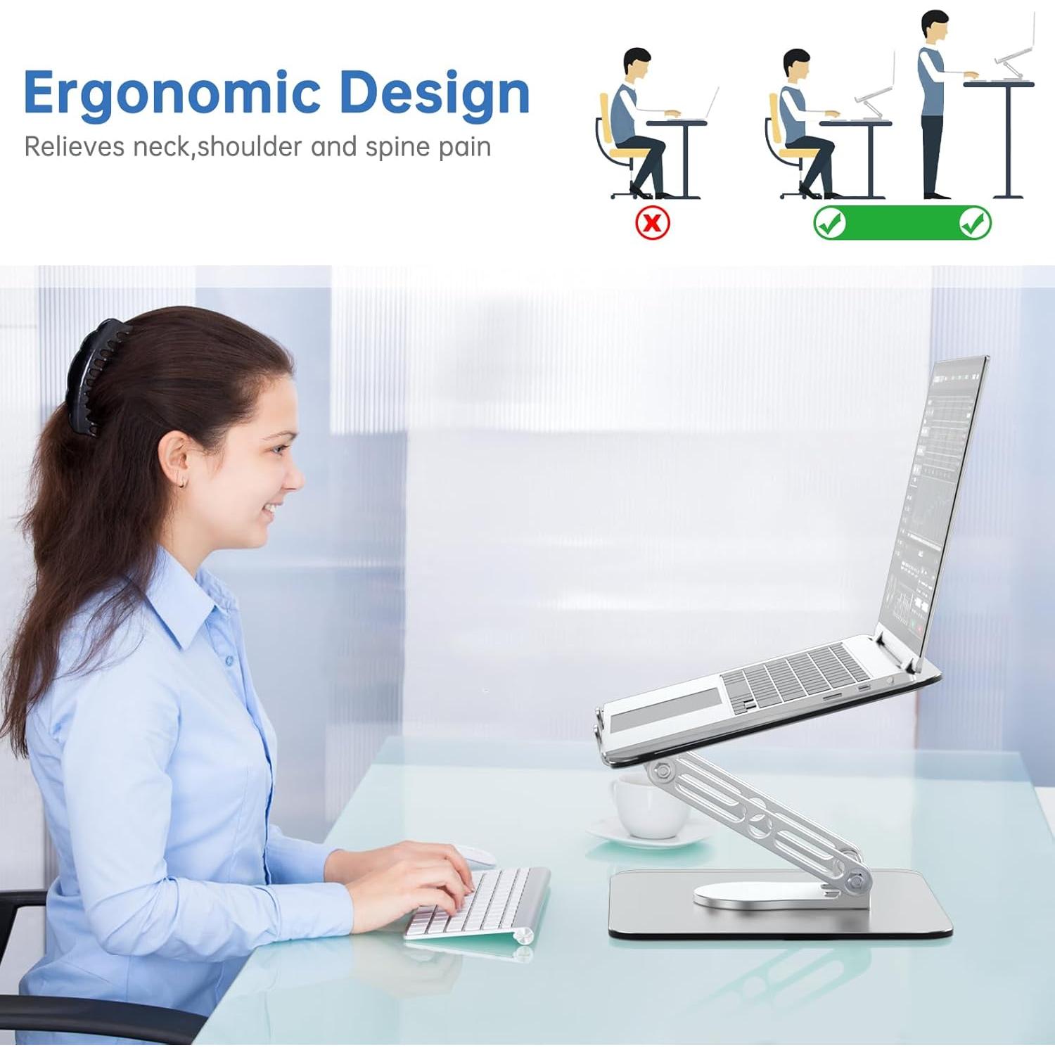 Soporte para Laptop Ajustable GleYo TM1 Ergonómico 30 cm