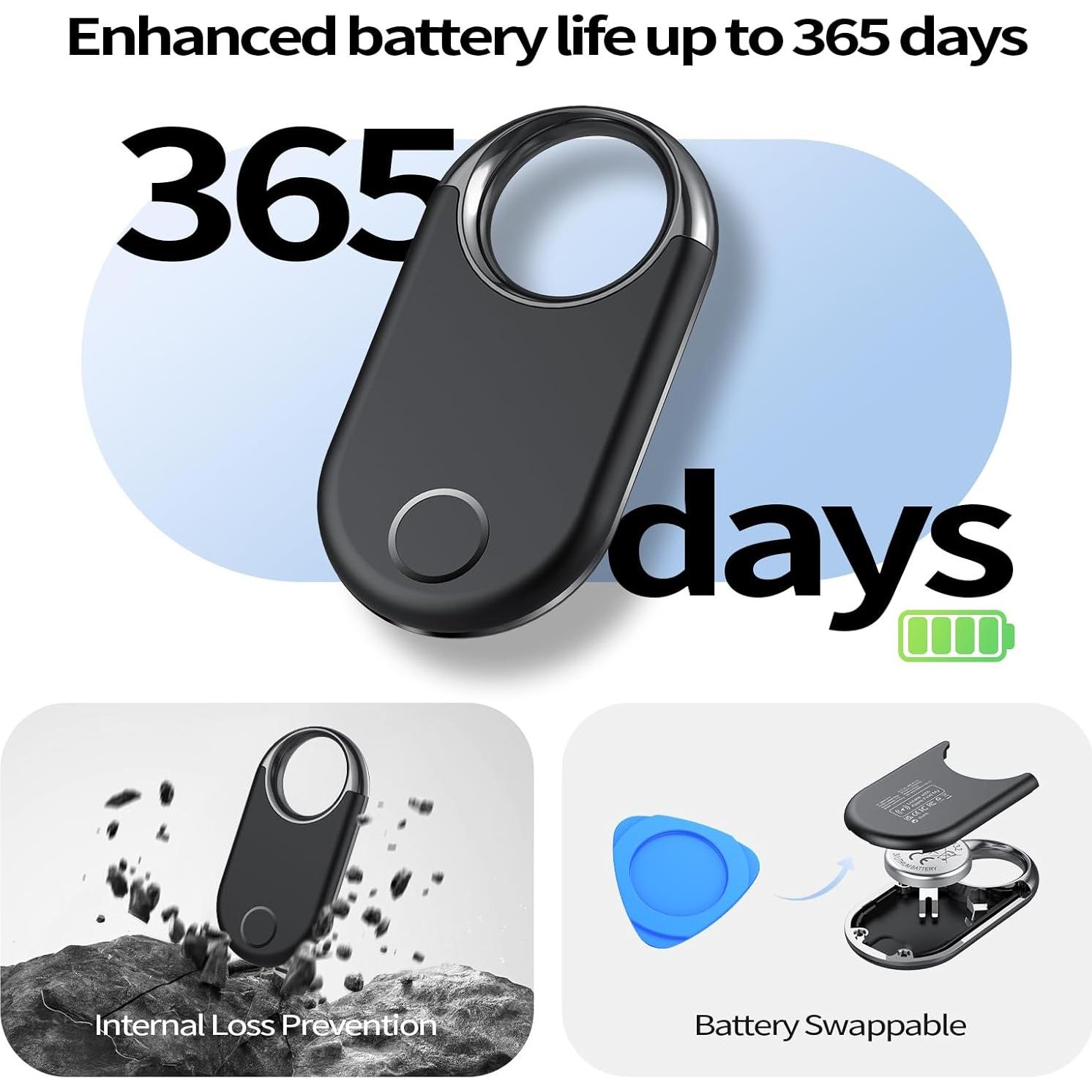 Rastreador Bluetooth 5.3 Hendari Air Tag Negro 1 Pcs