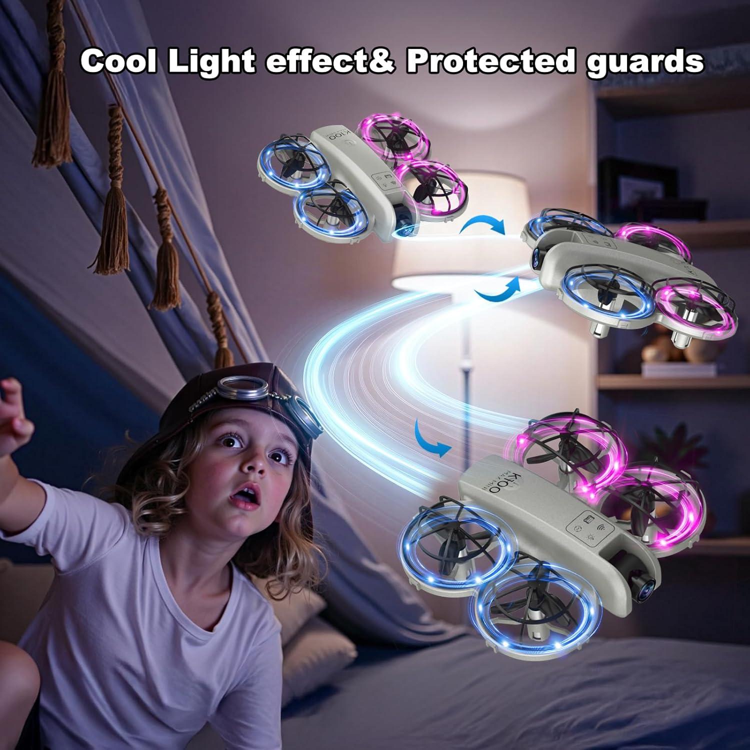 Dron Mini K100Max SkylineExtend con Cámara HD 720p Gris