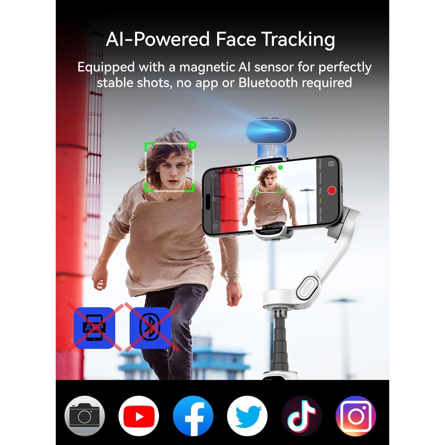 Estabilizador de Cardán AOCHUAN Smart X2 3 Ejes con Bolsa y Varilla