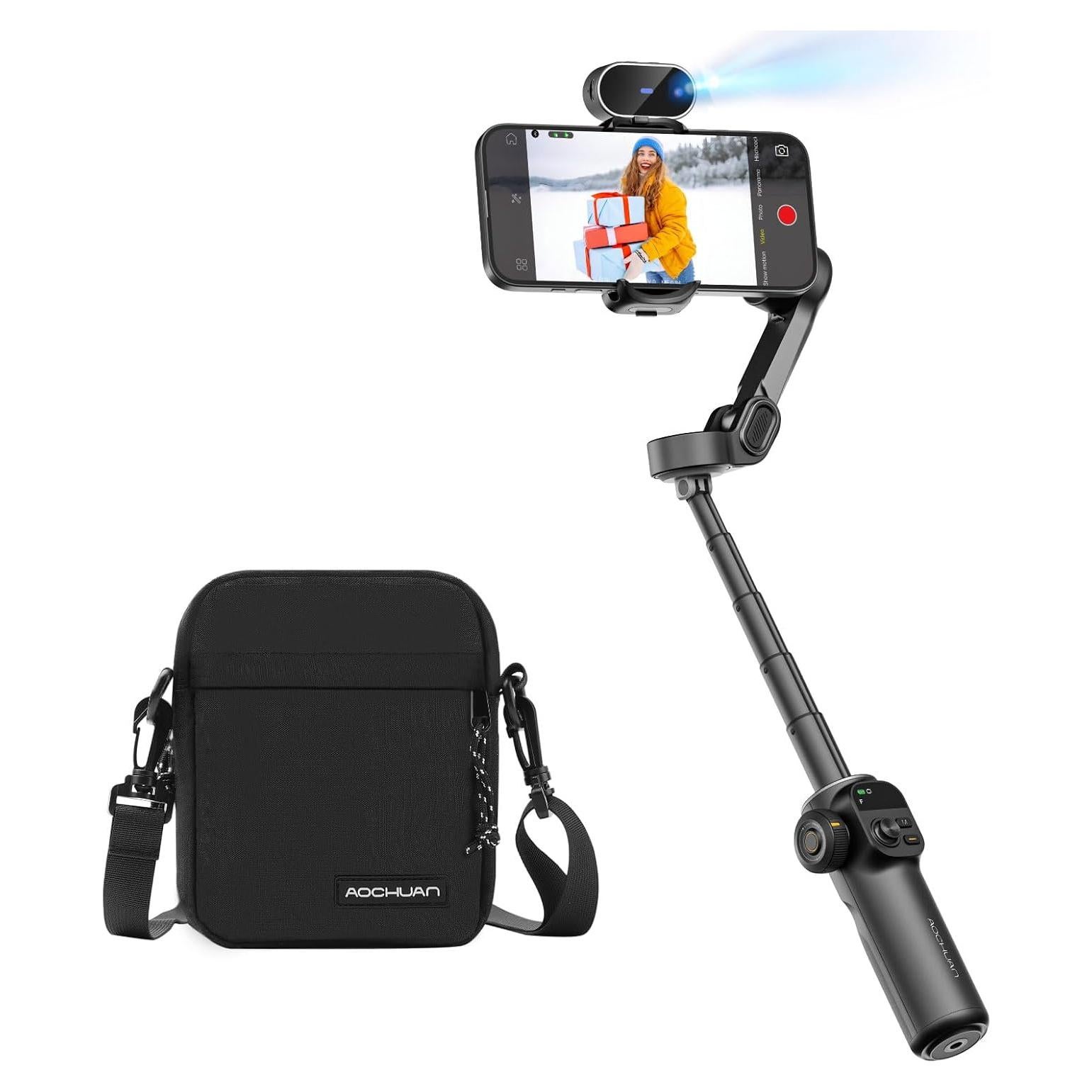 Estabilizador de Cardán 3 Ejes Smart X2 Negro AI con Bolsa