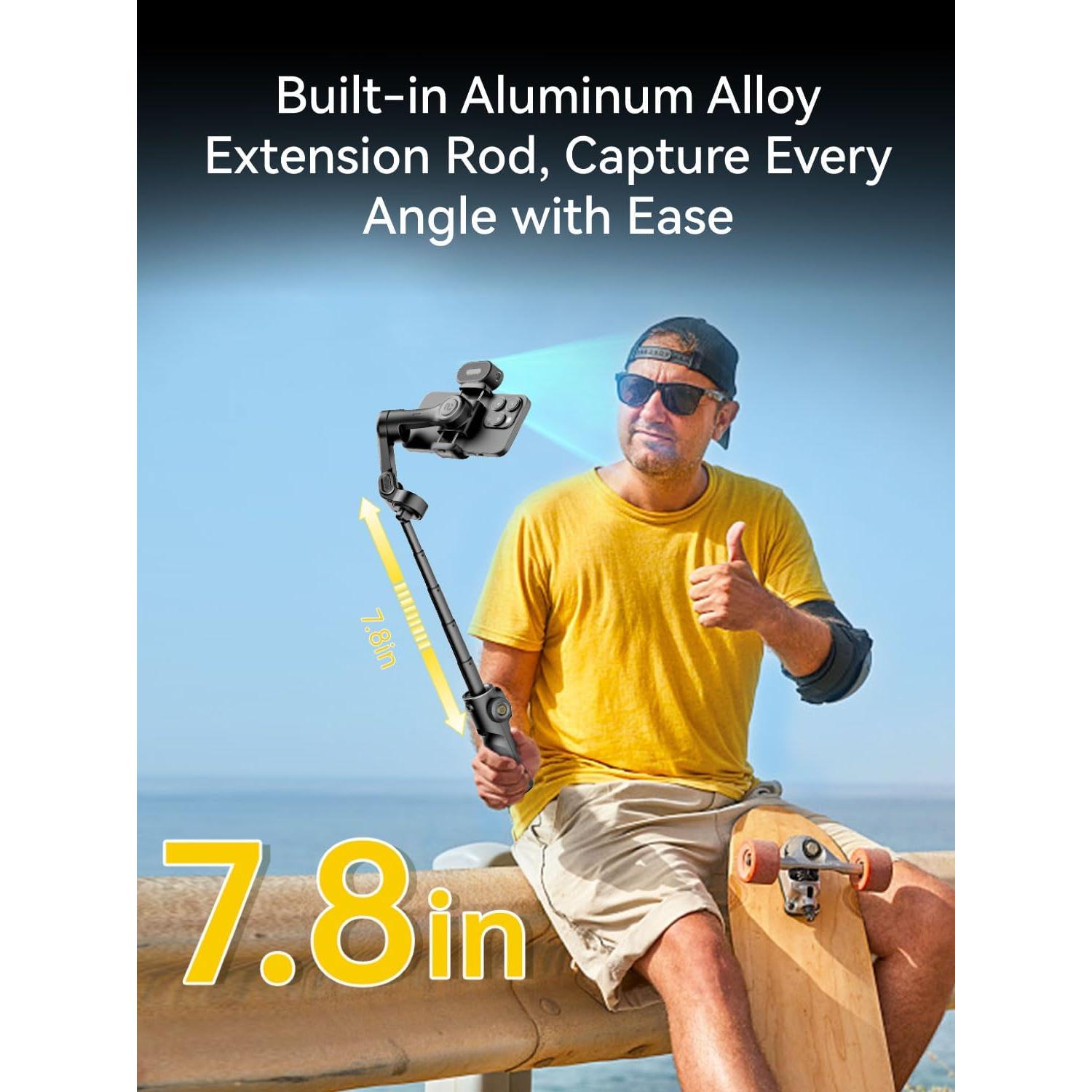 Estabilizador de Cardán 3 Ejes Smart X2 Negro AI con Bolsa