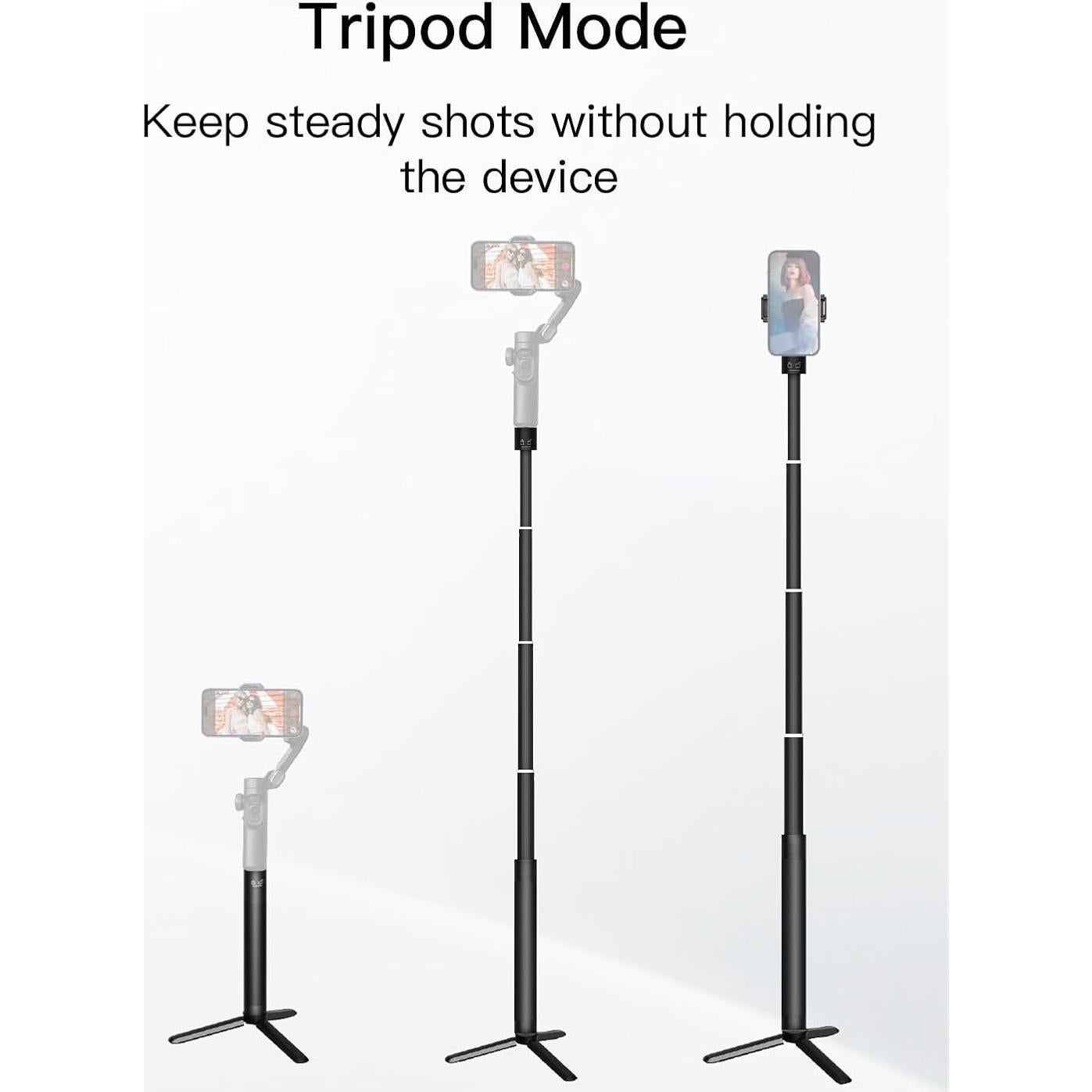 Estabilizador de Cardán 3 Ejes Smart X2 Negro AI con Varilla de Extensión