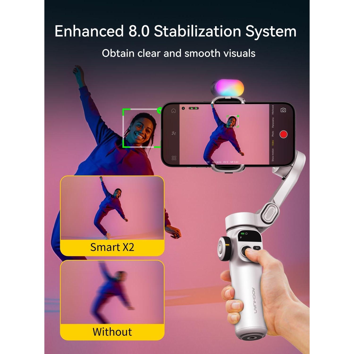 Estabilizador de Cardán 3 Ejes Smart X2 con Bolsa y Varilla 19.81 cm