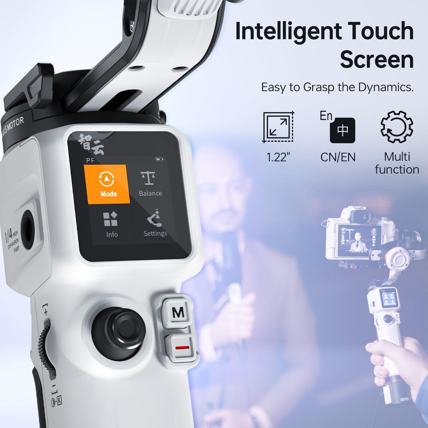 Estabilizador de Cámara ZHIYUN Crane M3S 3 Ejes con Luz y Control Bluetooth