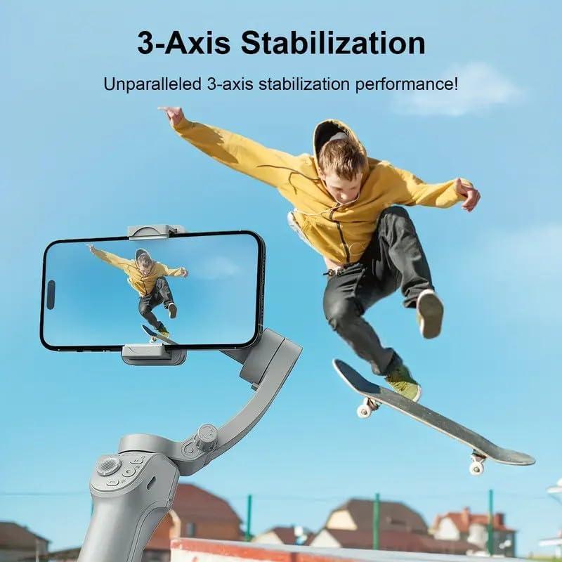 Estabilizador Gimbal AOCHUAN M01 para Smartphone 3 Ejes con Luz LED