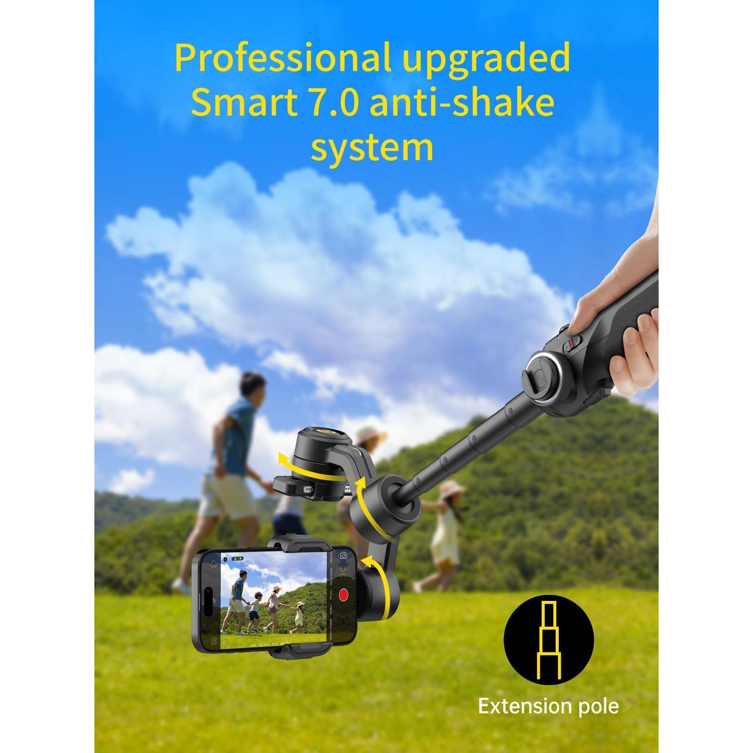 Gimbal Estabilizador AOCHUAN Smart X Pro 3 Ejes 360° Plegable