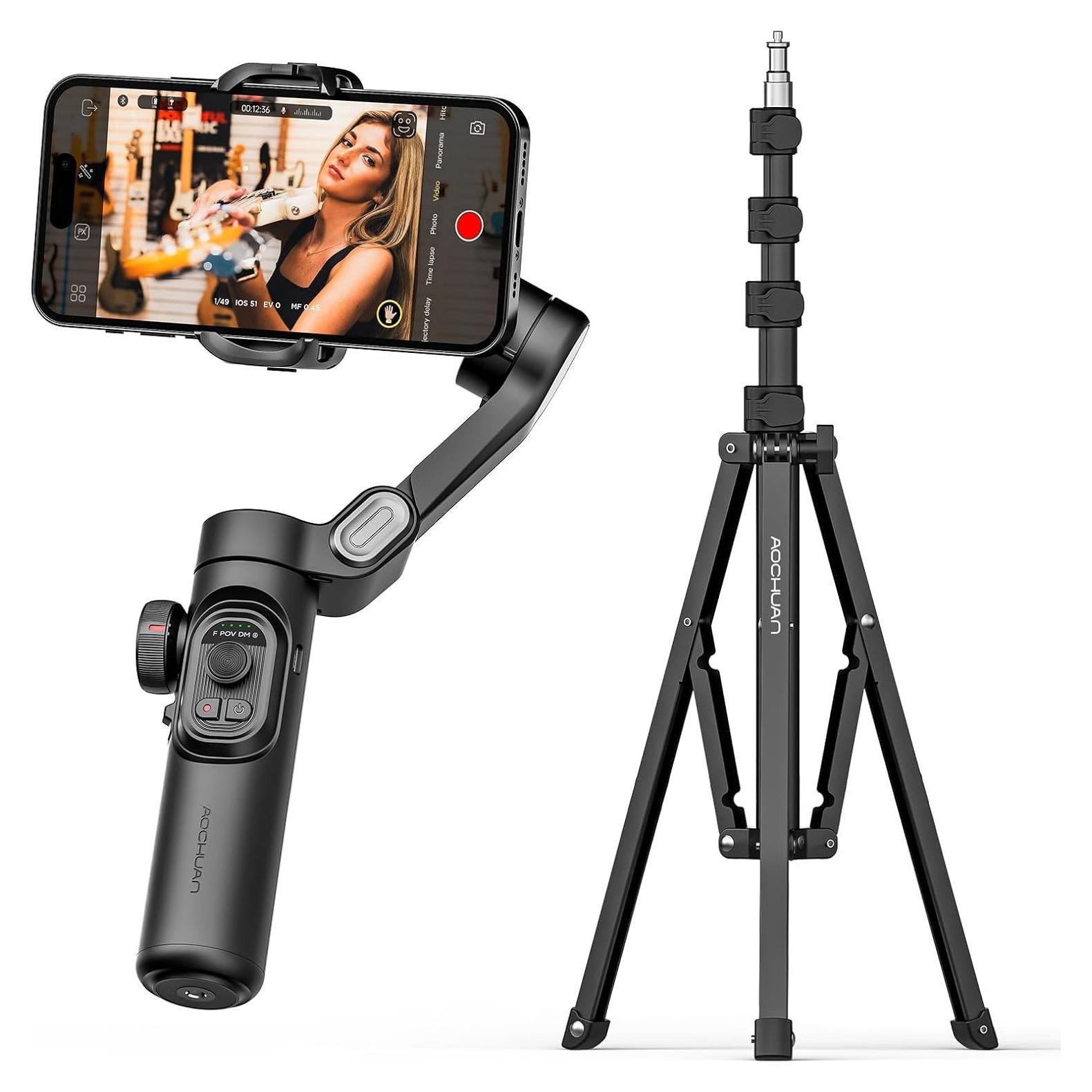 Estabilizador Gimbal 3 Ejes AOCHUAN Smart XE Plegable para Smartphone