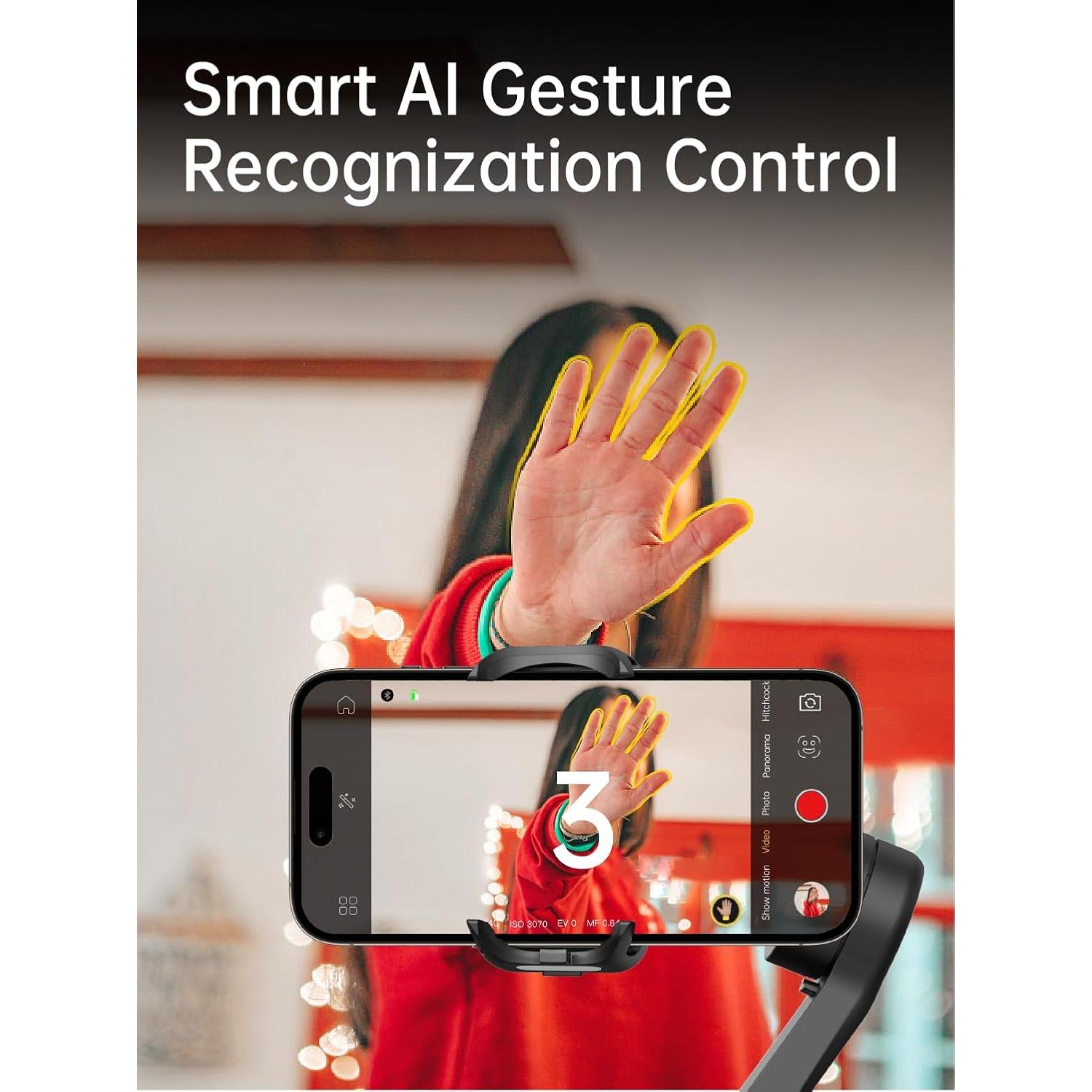 Estabilizador Gimbal 3 Ejes AOCHUAN Smart XE Plegable para Smartphone