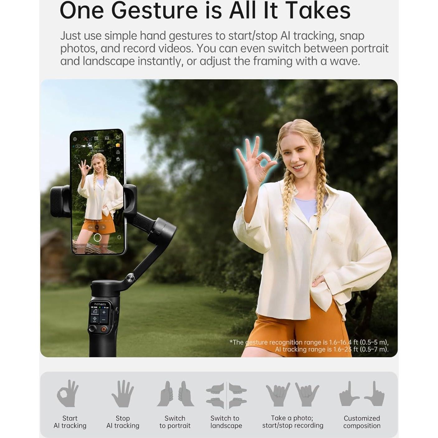 Estabilizador de Cardán Hohem iSteady V3 para iPhone - Blanco