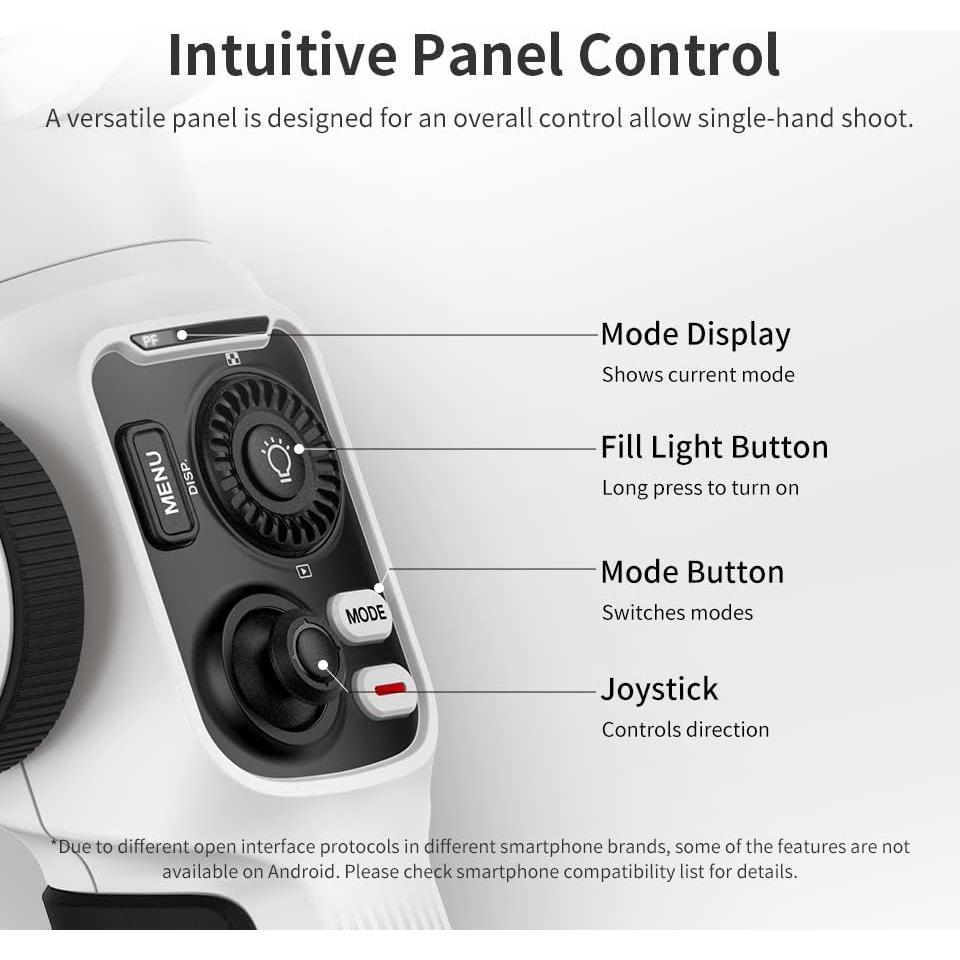 Estabilizador Gimbal Zhiyun Smooth 5S con Luz Relleno 3-ejes